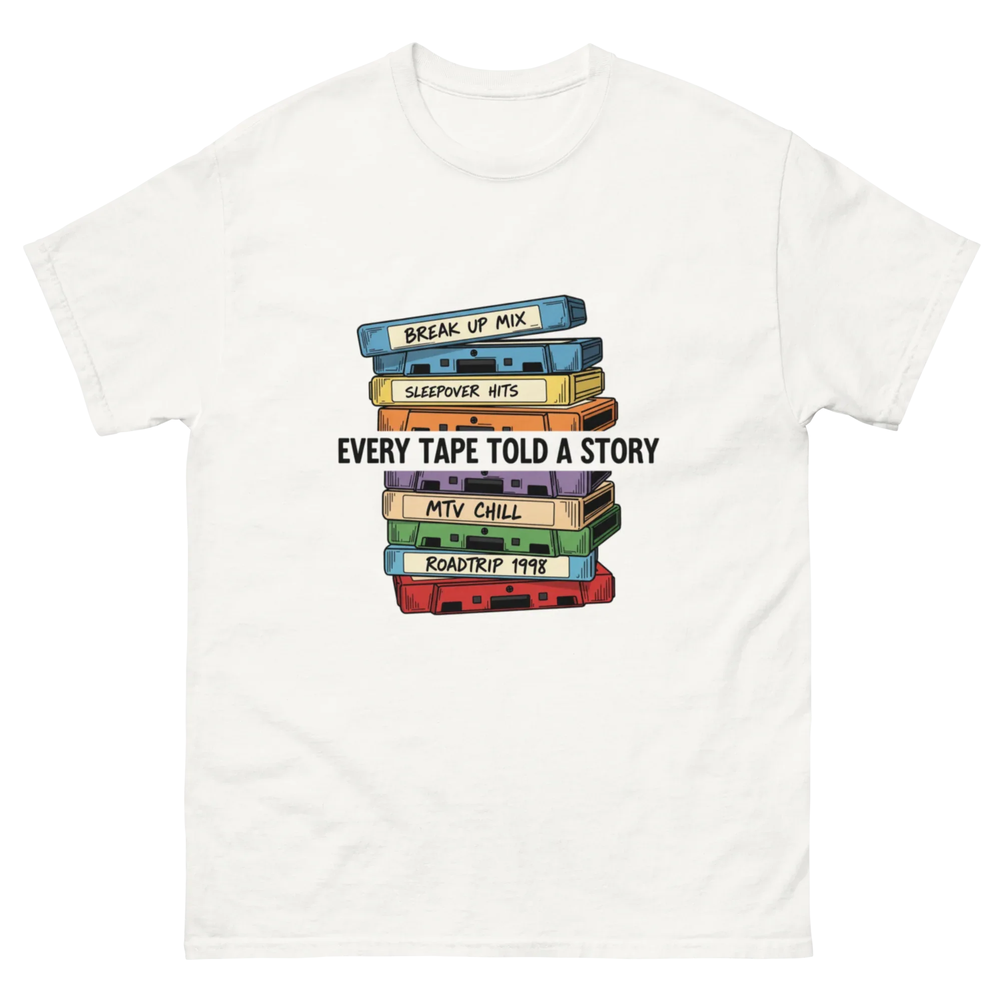 VINTAGE MUSIC CASSETTE unisex t-shirt - Printoo Shop - - Music t-shirt, unisex, Unisex Classic Tee | Gildan 5000