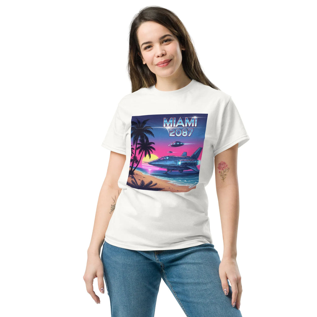 MIAMI 2087 FUTURE CITY unisex t-shirt - - - Printoo Shop