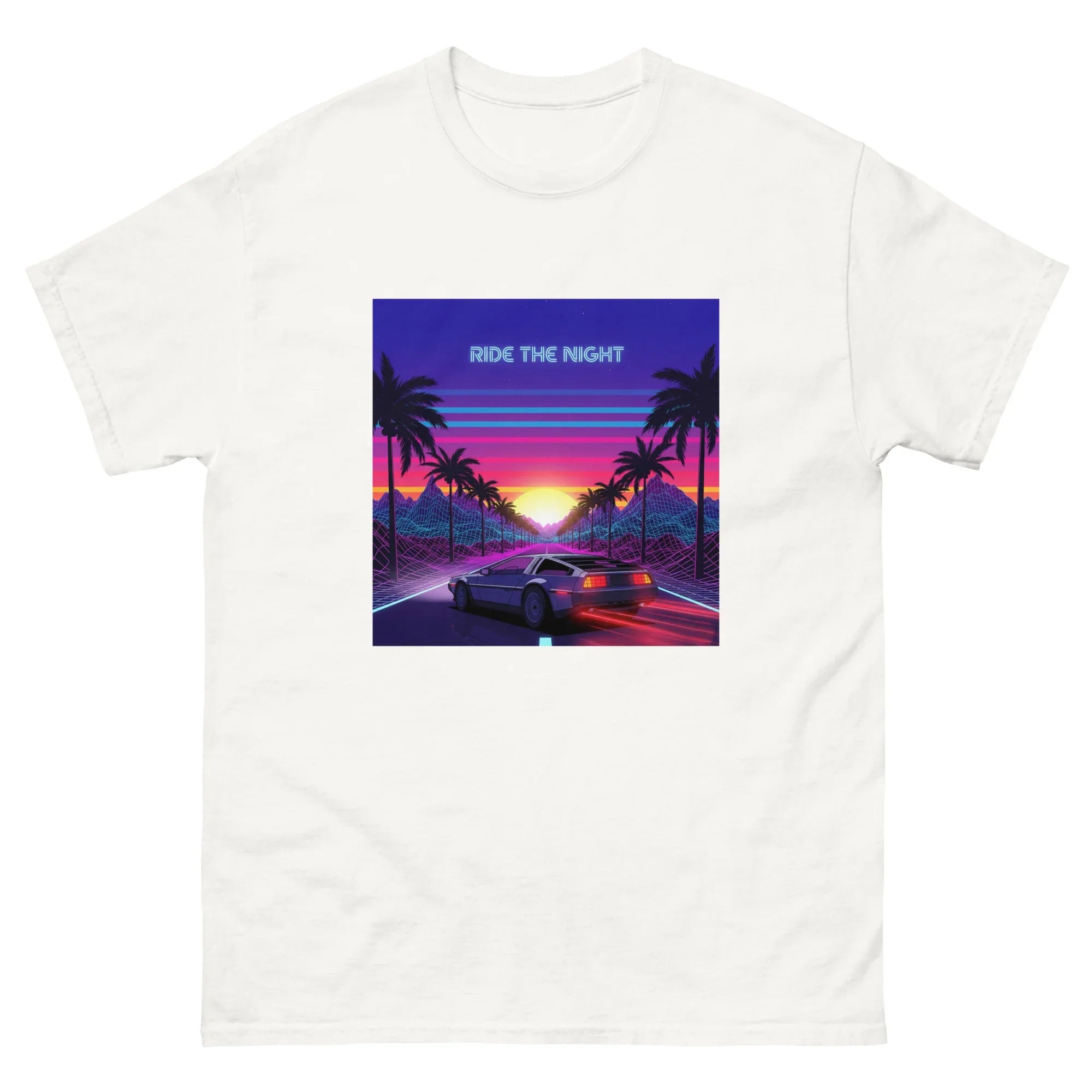 RIDE THE NIGHT unisex t-shirt - Printoo Shop - - Retro & Synthwave T-Shirts, t-shirt, unisex, Unisex Classic Tee | Gildan 5000