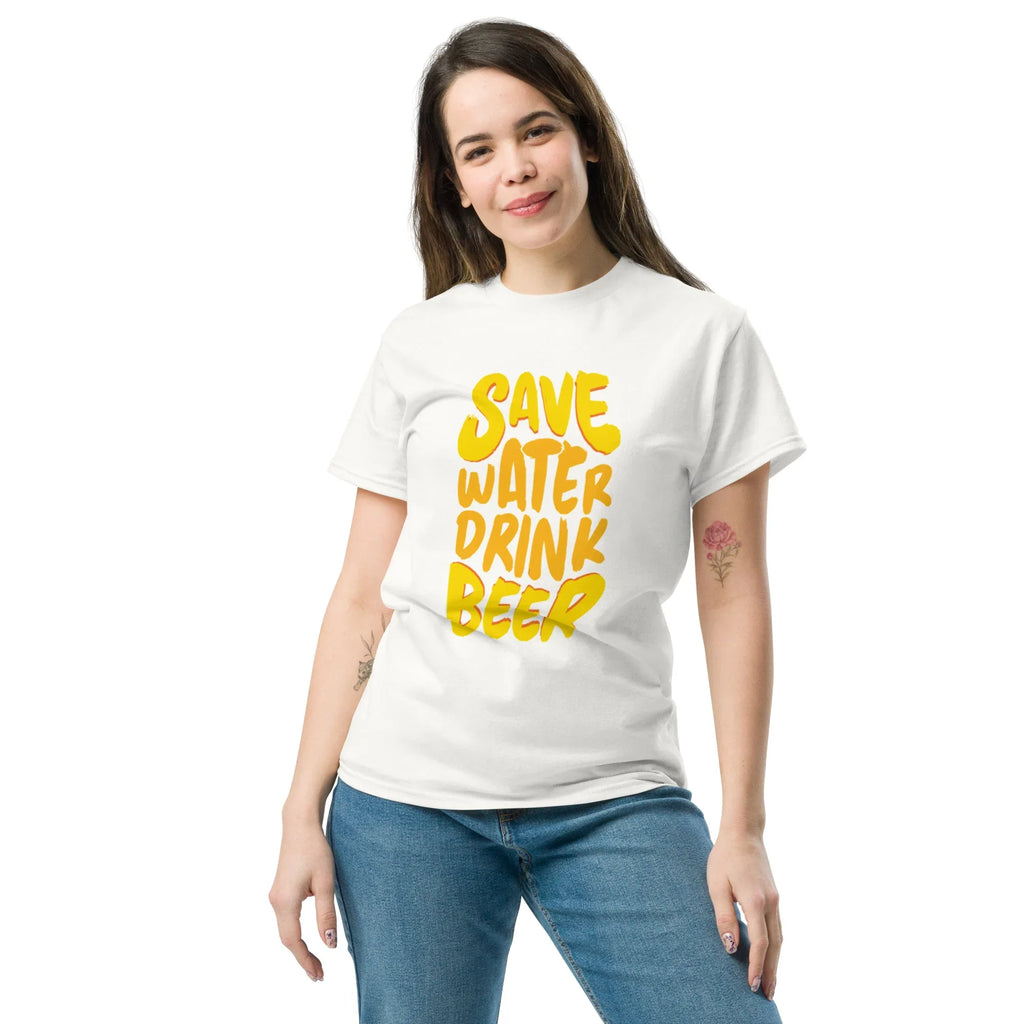 SAVE WATER DRINK BEER unisex t-shirt - - - Printoo Shop