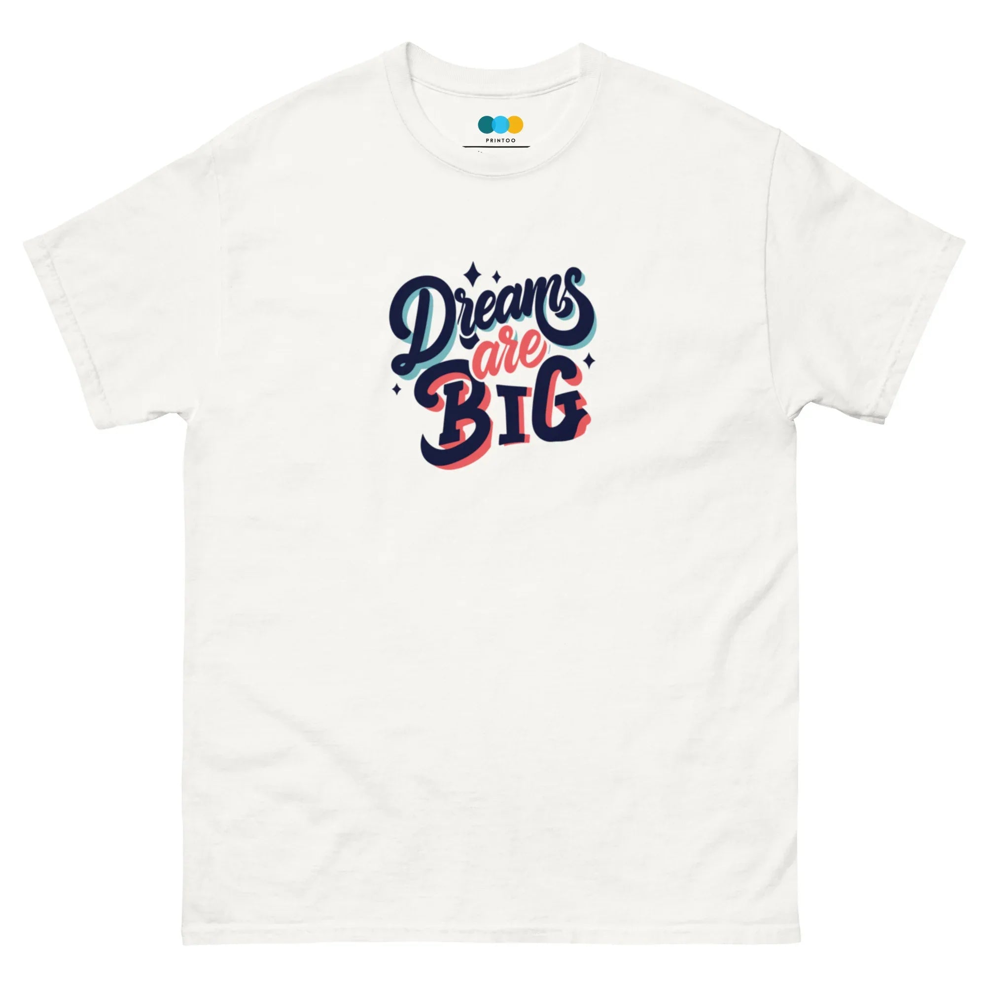 BOLD DREAMER men’s t-shirt - White / S - Printoo Shop - 8161393_11576