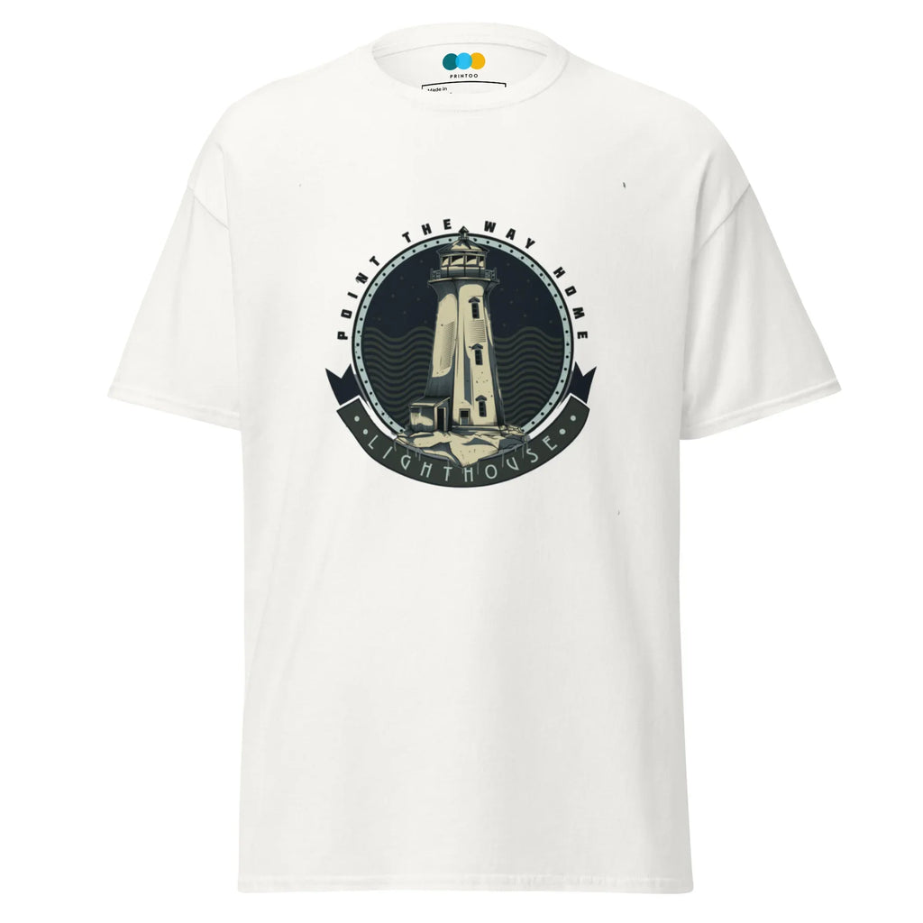 POINT THE WAY HOME men’s t-shirt - Sapphire / S - Printoo Shop - 5028647_21659