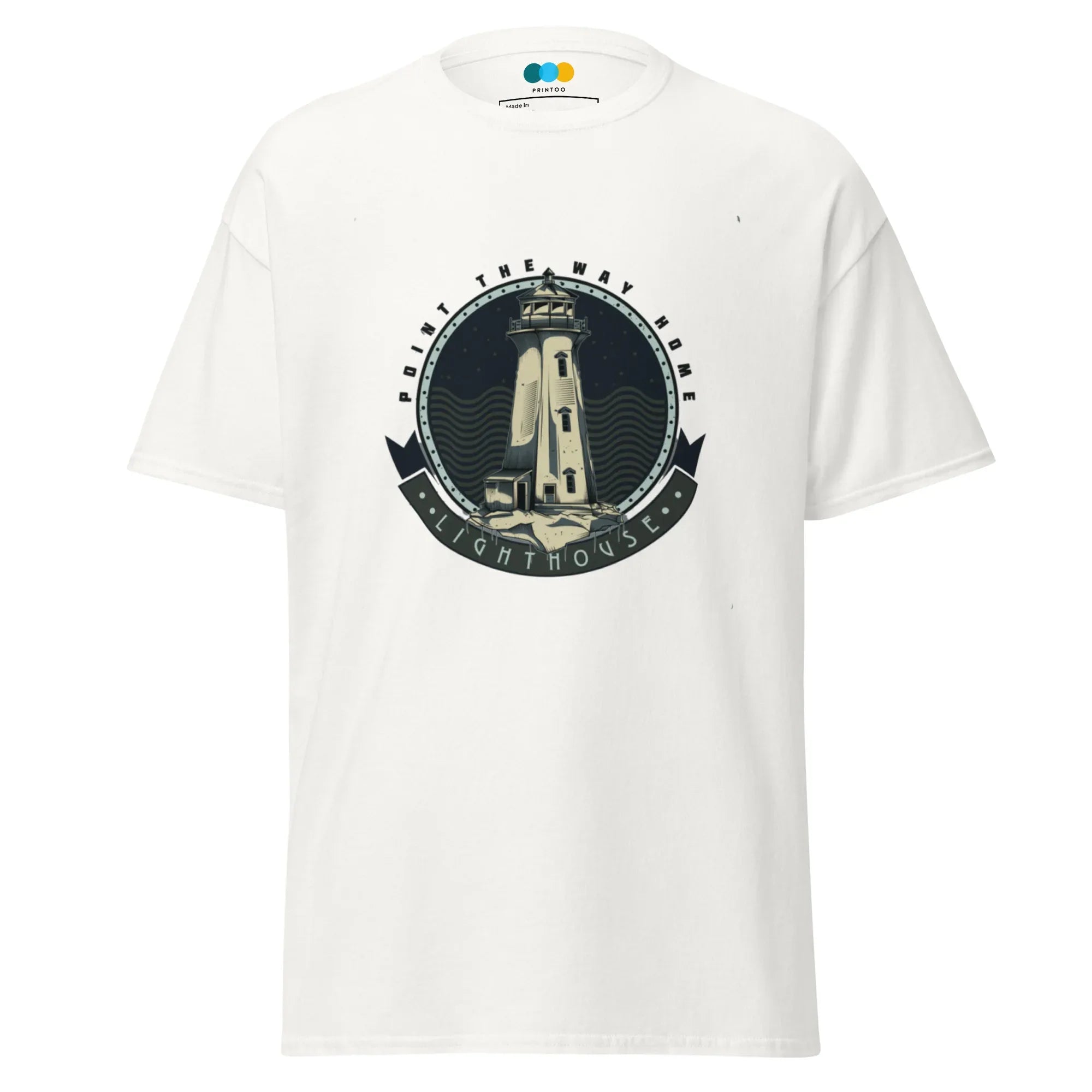 POINT THE WAY HOME men’s t-shirt - Sapphire / S - Printoo Shop - 5028647_21659