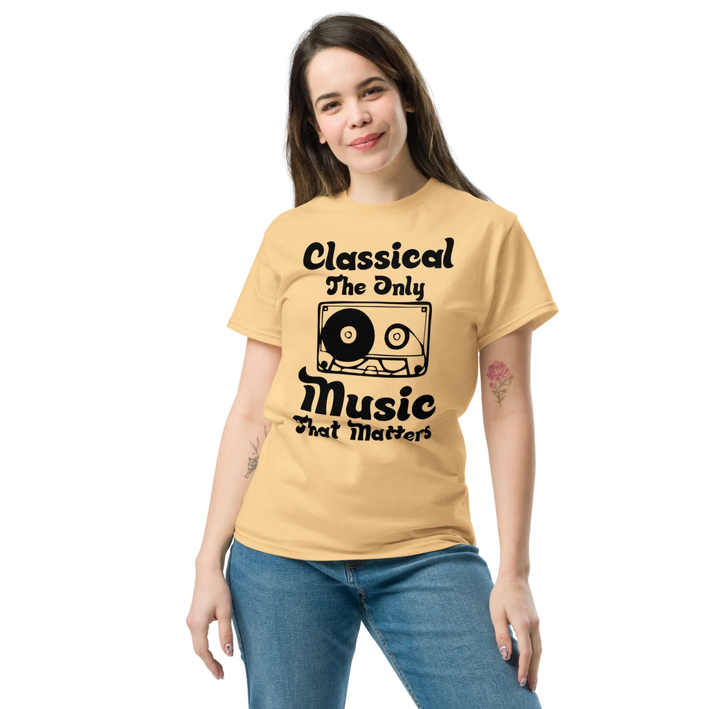 CLASSICAL THE ONLY MUSIC THAT MATTERS unisex t-shirt - - Music t-shirts - Printoo Shop