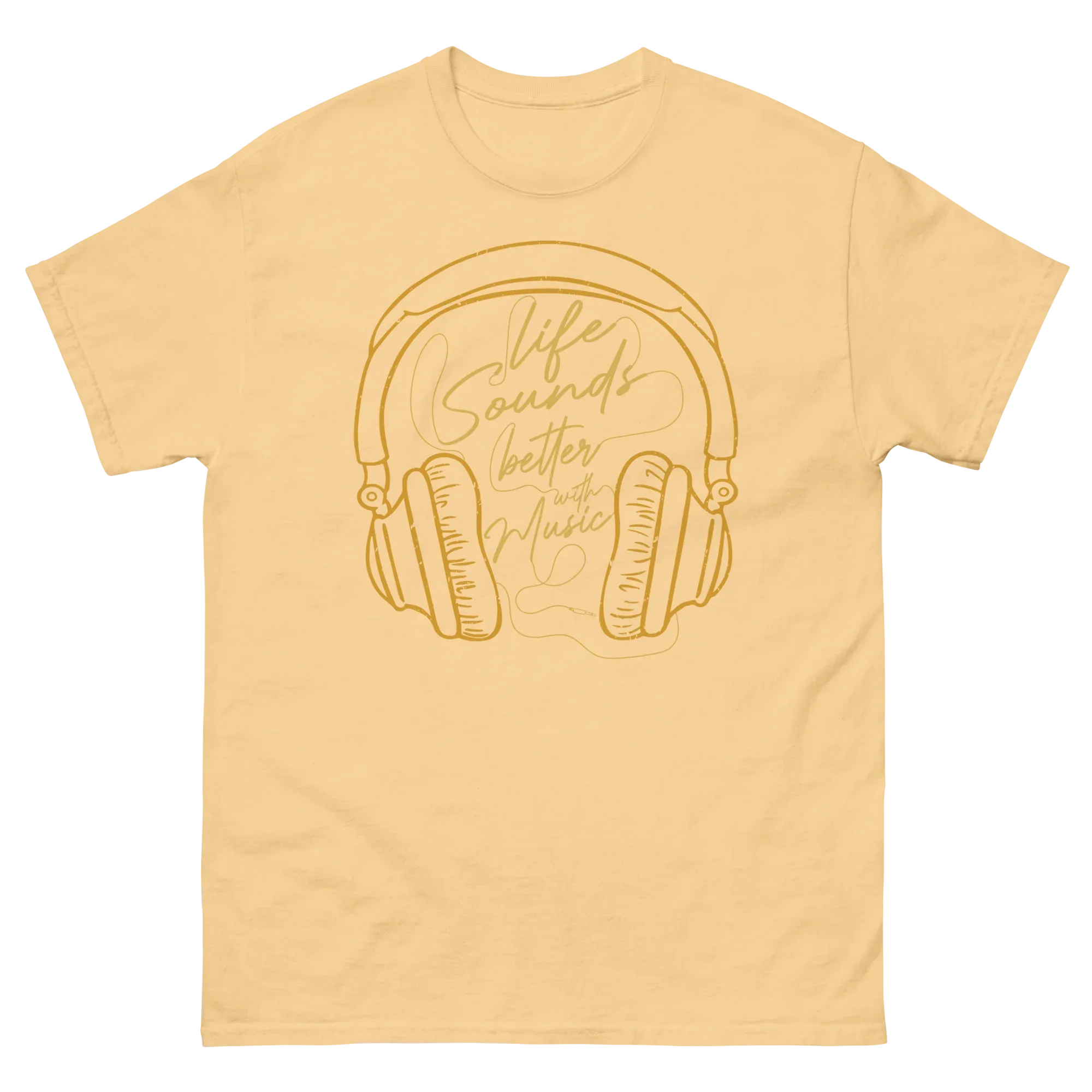 LIFE SOUNDS Unisex classic tee - Printoo Shop - - 001.png, Music t-shirt, t-shirt, unisex, Unisex Classic Tee | Gildan 5000
