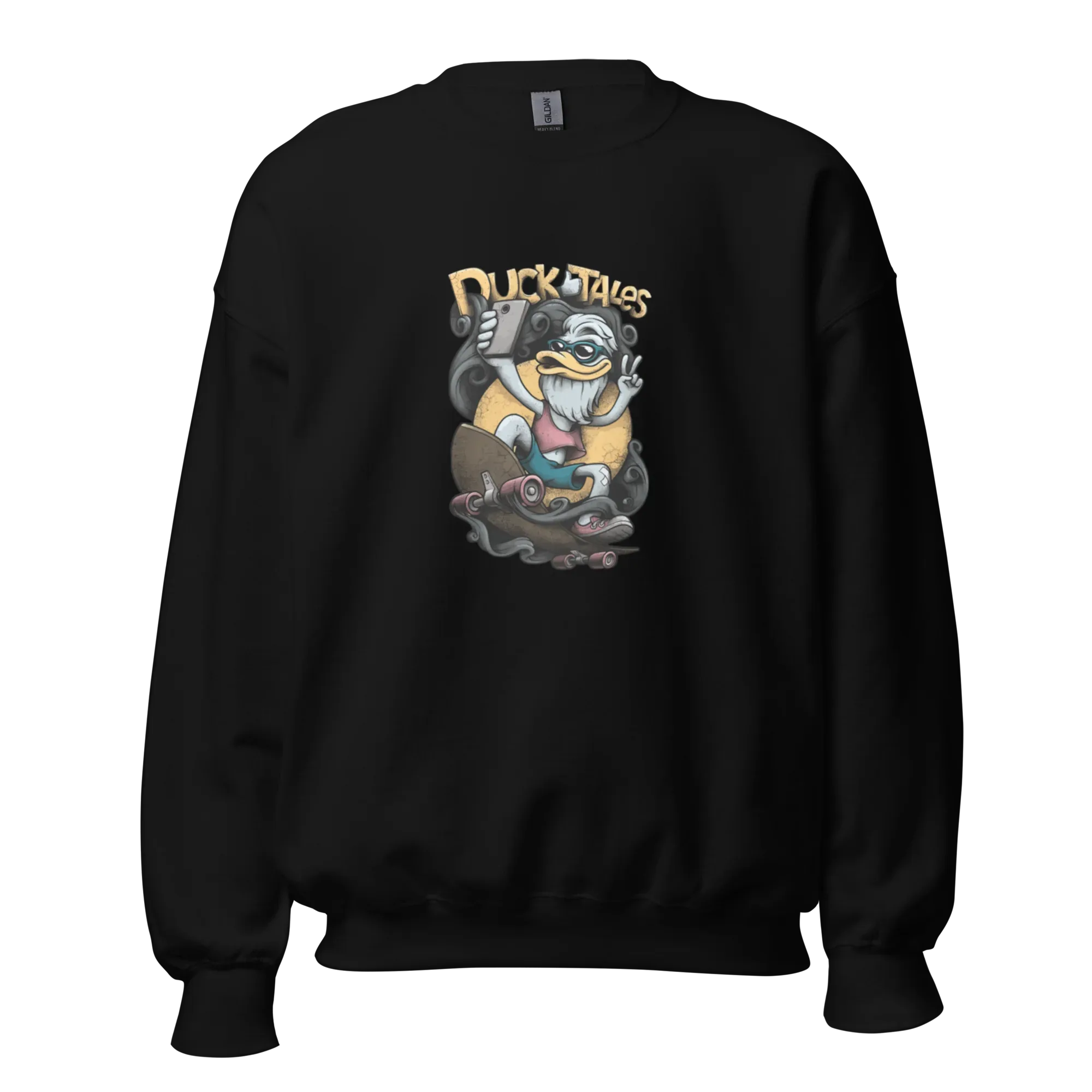 Fekete DUCK TALES SKATE LEGEND férfi pulóver S méretben - Printoo Shop - termékfotó