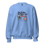 Cassette Love women’s sweatshirt - Carolina Blue / S - Printoo Shop - 4976005_20594