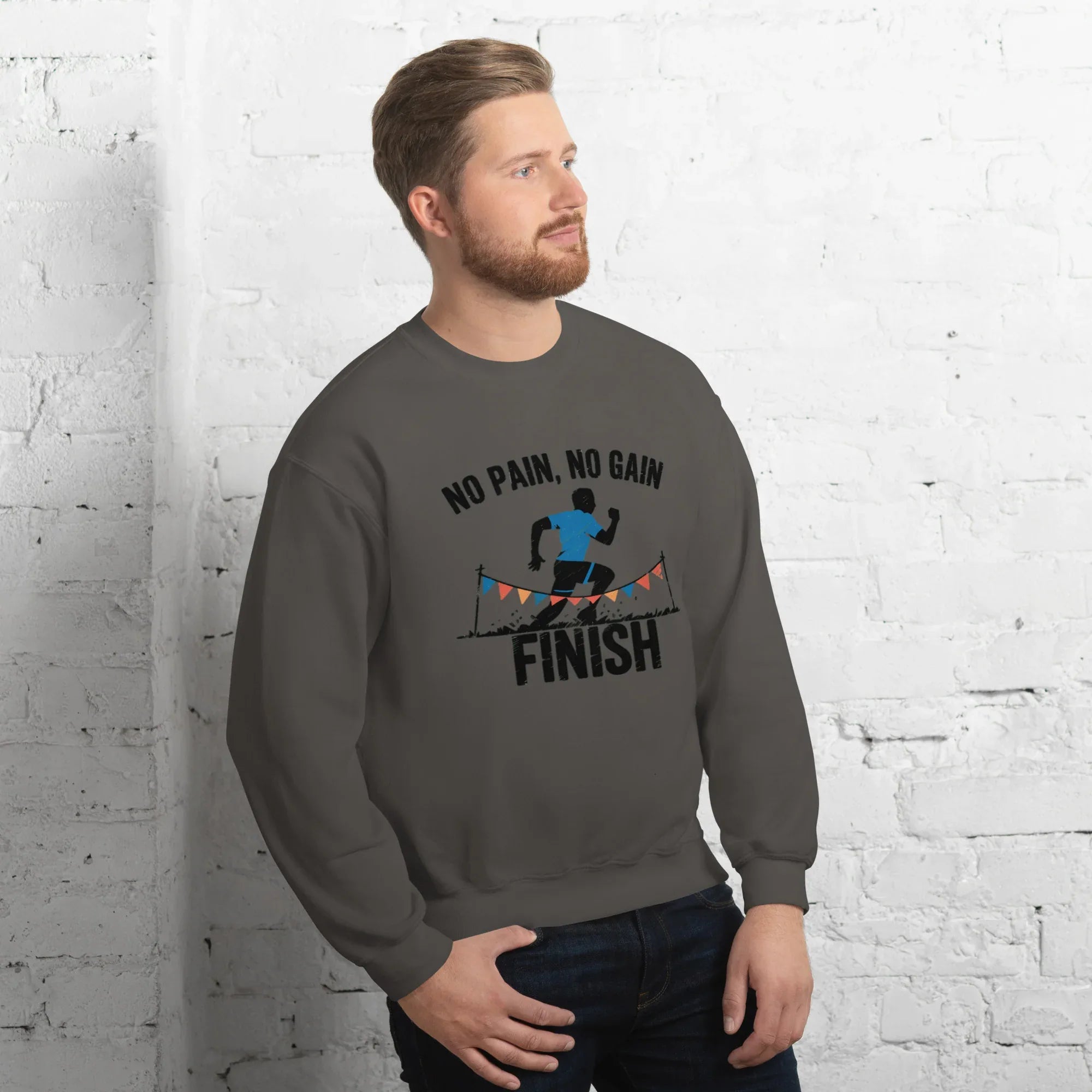 A Finish Line Victory férfi pulóver szénszürke színben, S méretben, a Printoo Shop kínálatából.