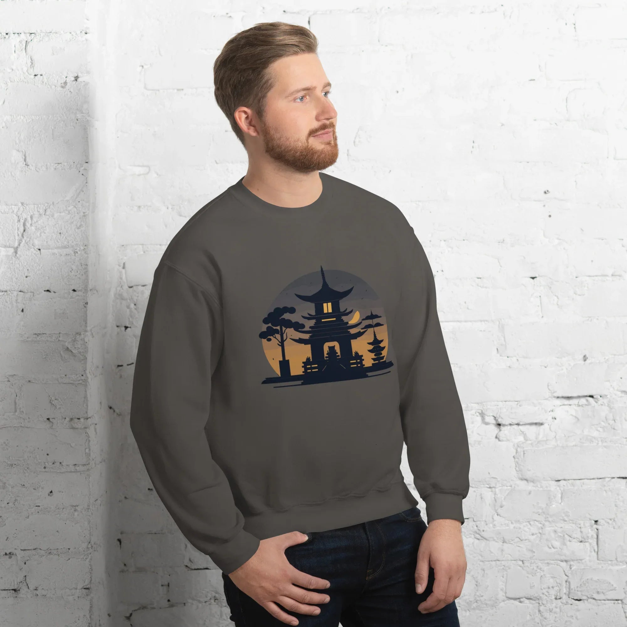 ZEN PAGODA NIGHT férfi pulóver - Erdei Zöld / S - Printoo Shop - 6371549_18763. Kép egy erdei zöld színű ZEN PAGODA NIGHT férfi pulóverről, mely a Printoo Shop kínálatában érhető el.