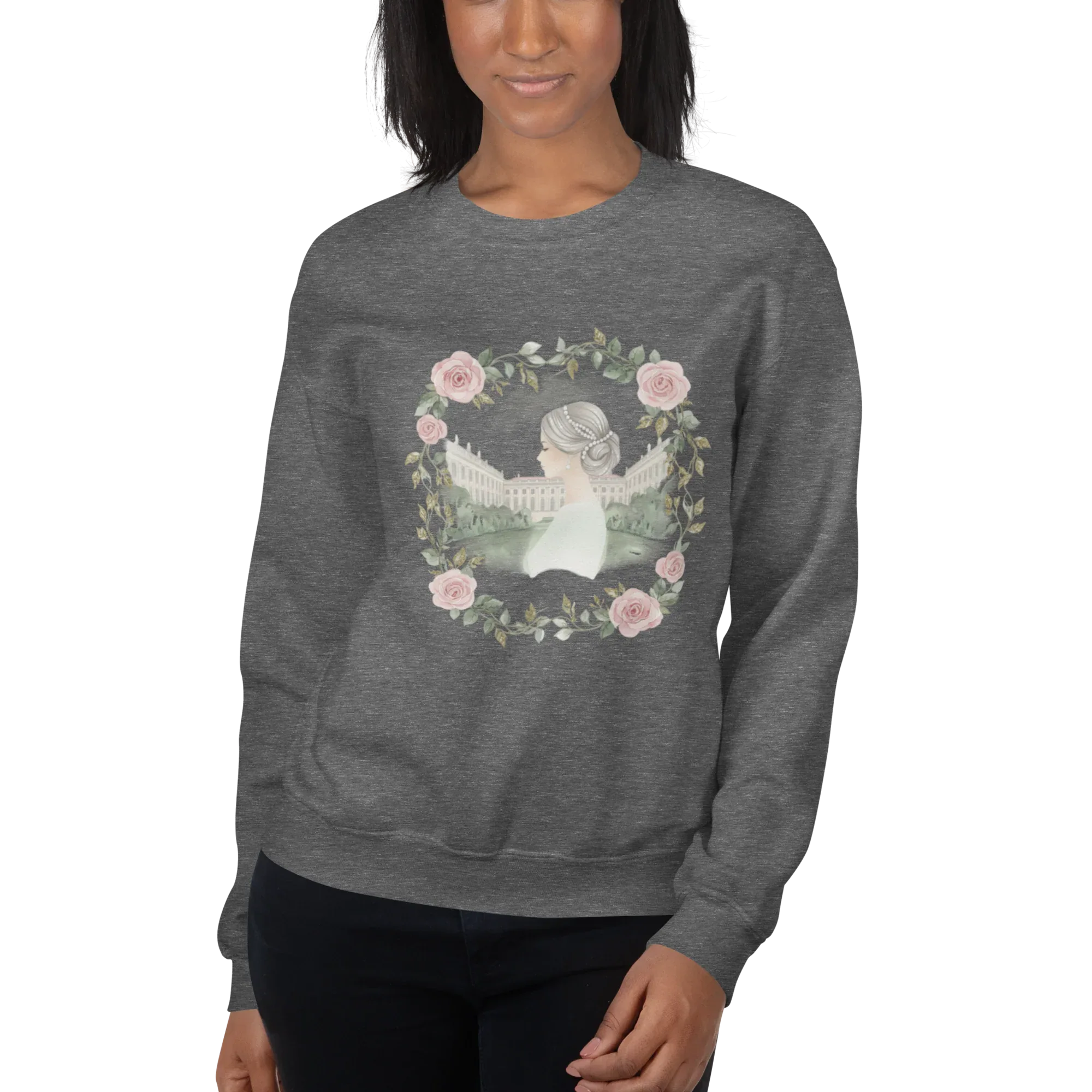 ROSENWREATH women’s sweatshirt - Red / S - Printoo Shop - 4067492_5442