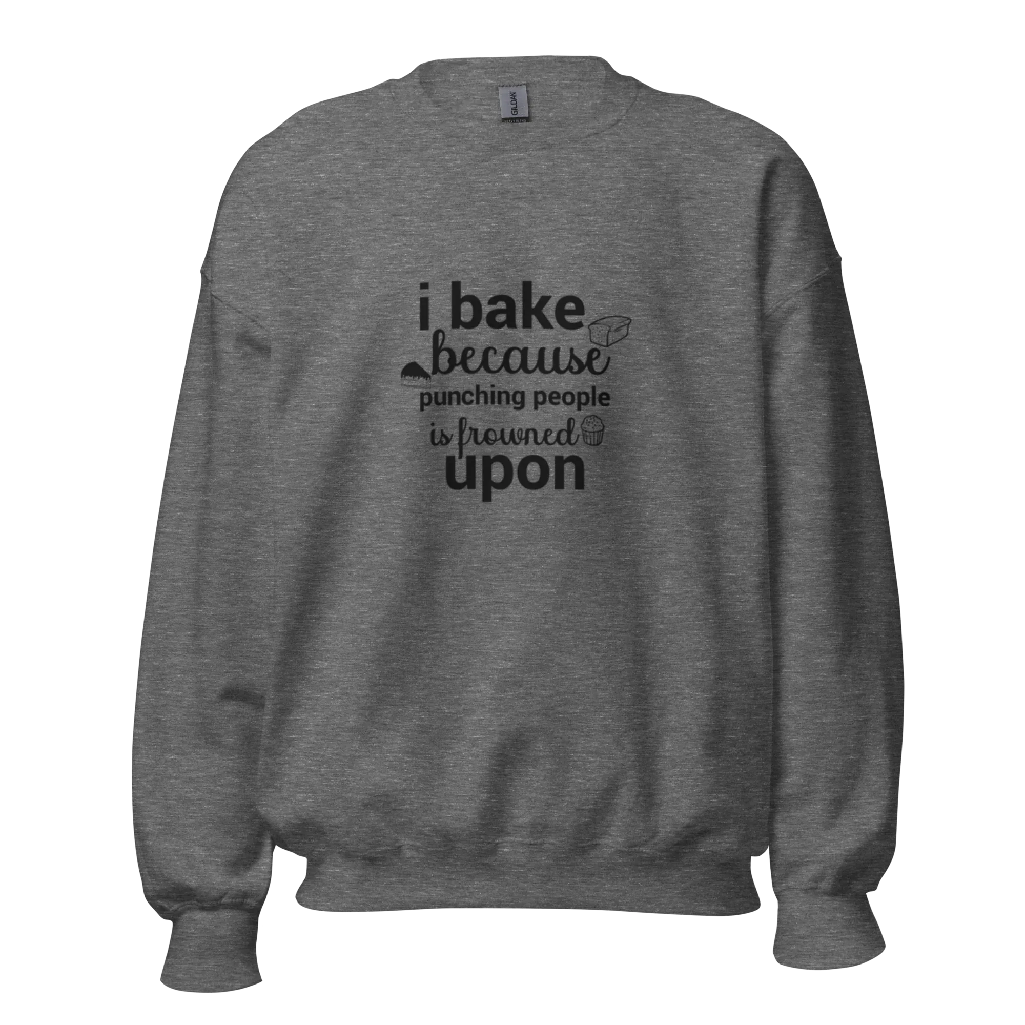 BAKE THERAPY men’s sweatshirt - Royal / S - Printoo Shop - 9286896_16870