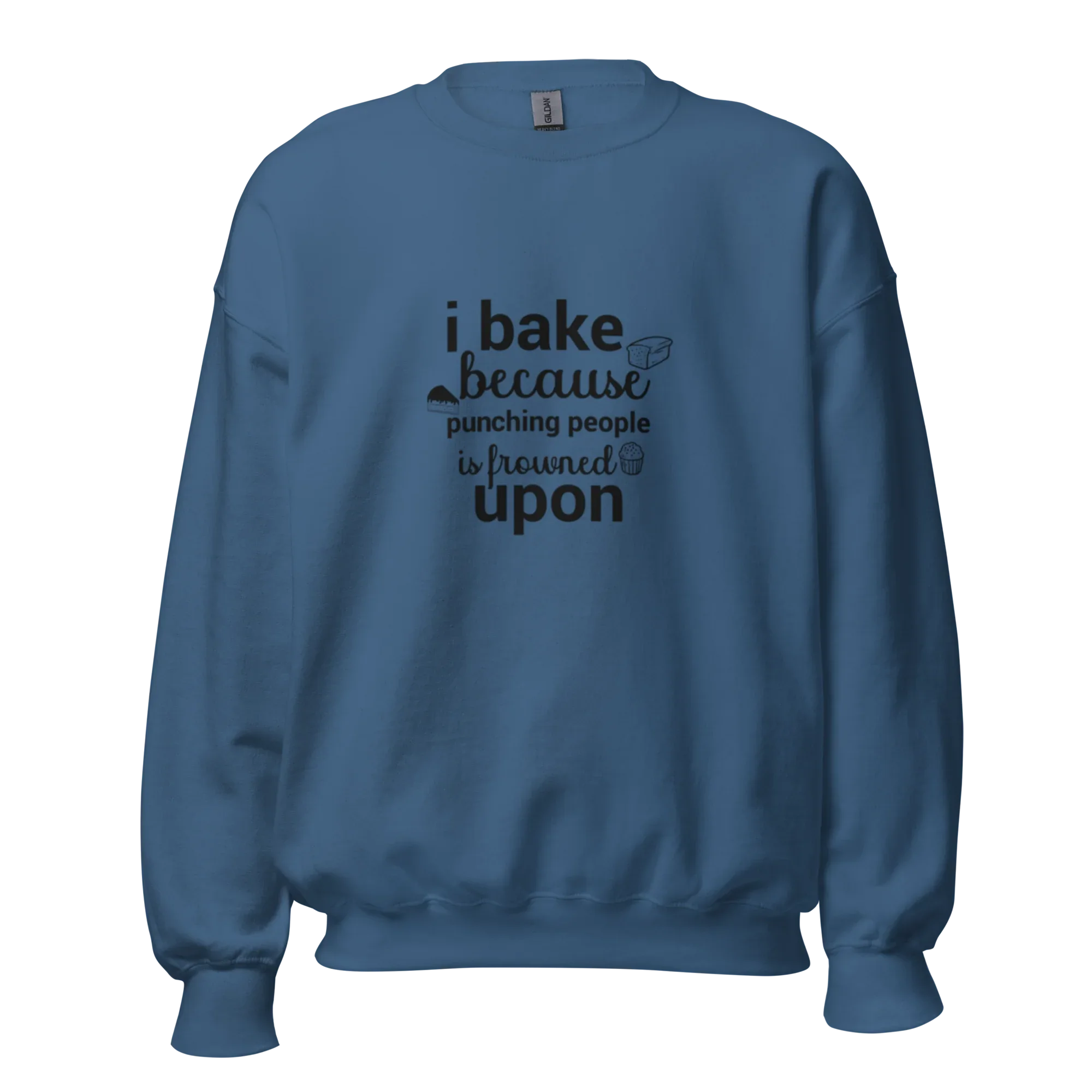 BAKE THERAPY men’s sweatshirt - Royal / S - Printoo Shop - 9286896_16870