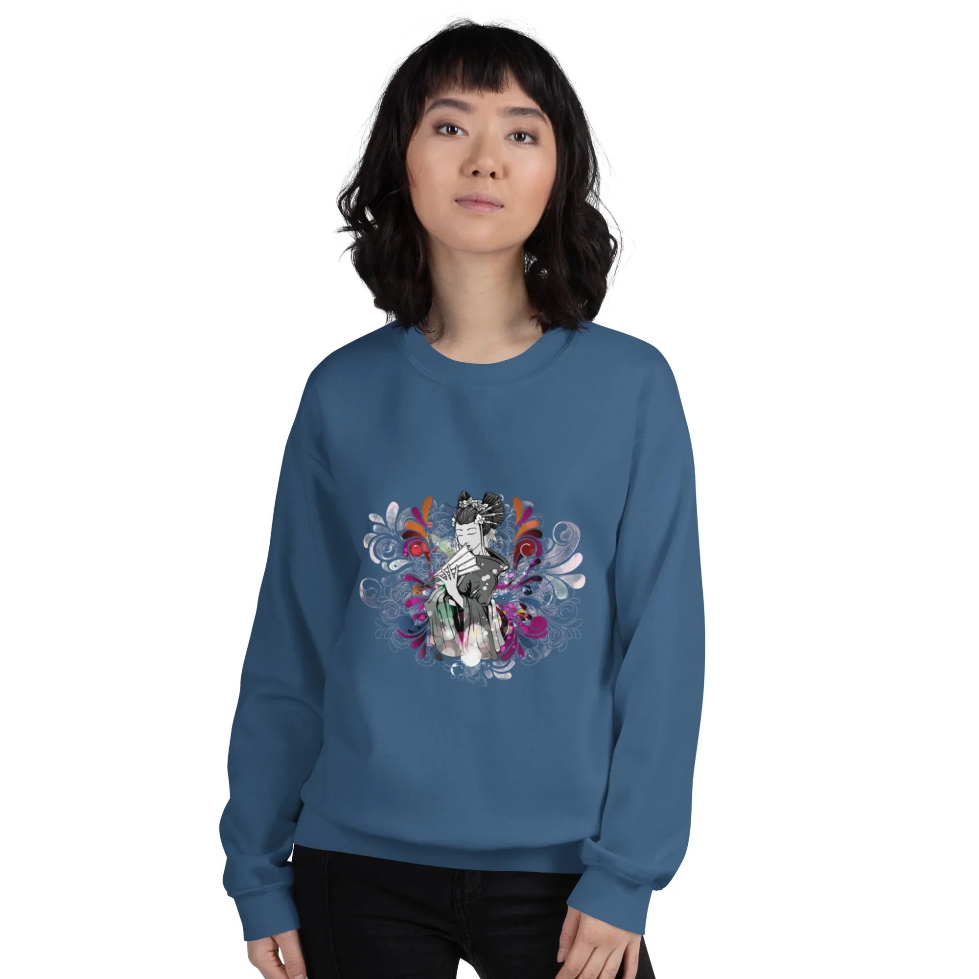ARTISTIC GEISHA women’s sweatshirt - Red / S - Printoo Shop - 4216301_5442