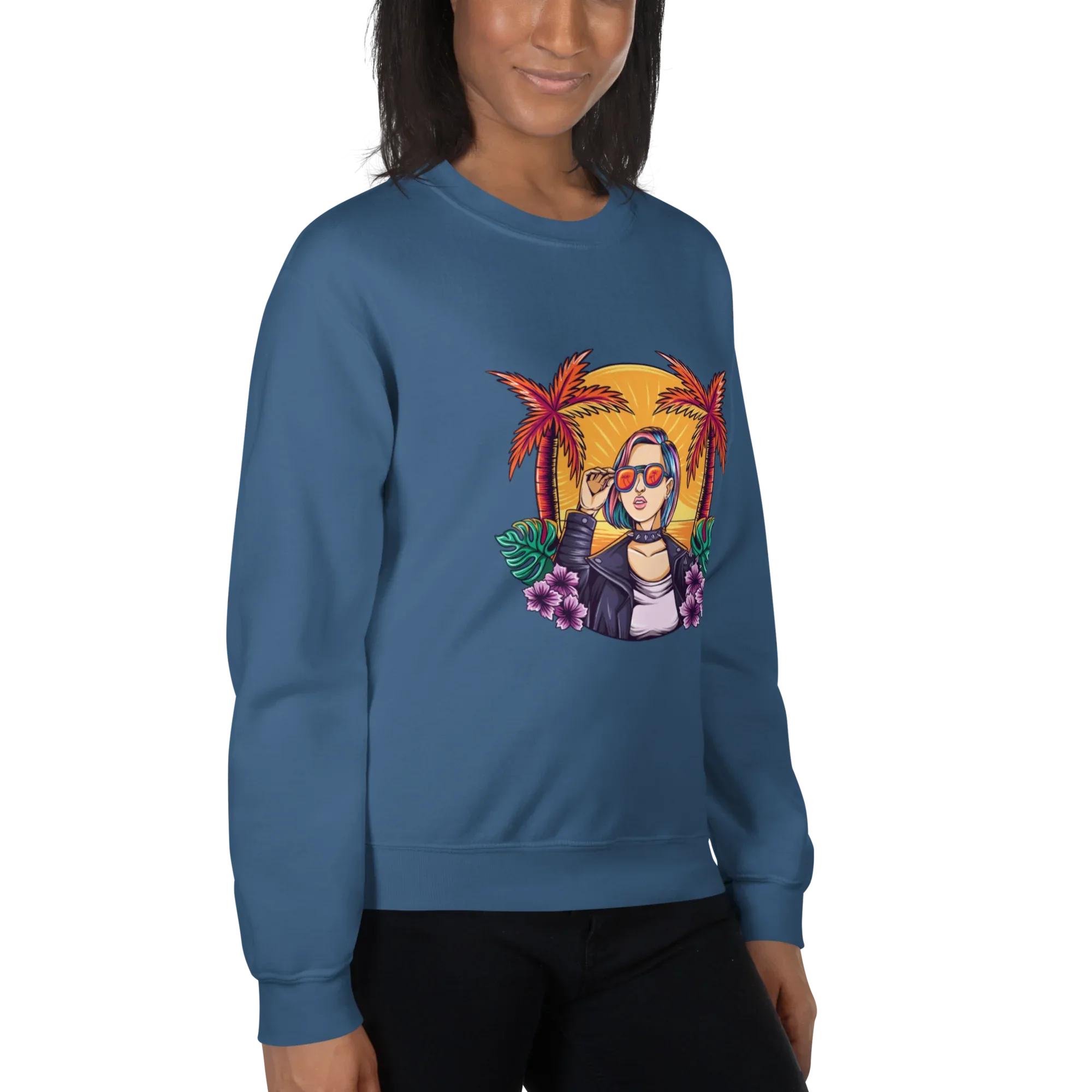 RELAXED COOL women’s sweatshirt - Black / S - Printoo Shop - 7762924_5434