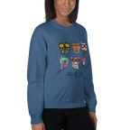 HIPSTER CATS women’s sweatshirt - Red / S - Printoo Shop - 7466621_5442