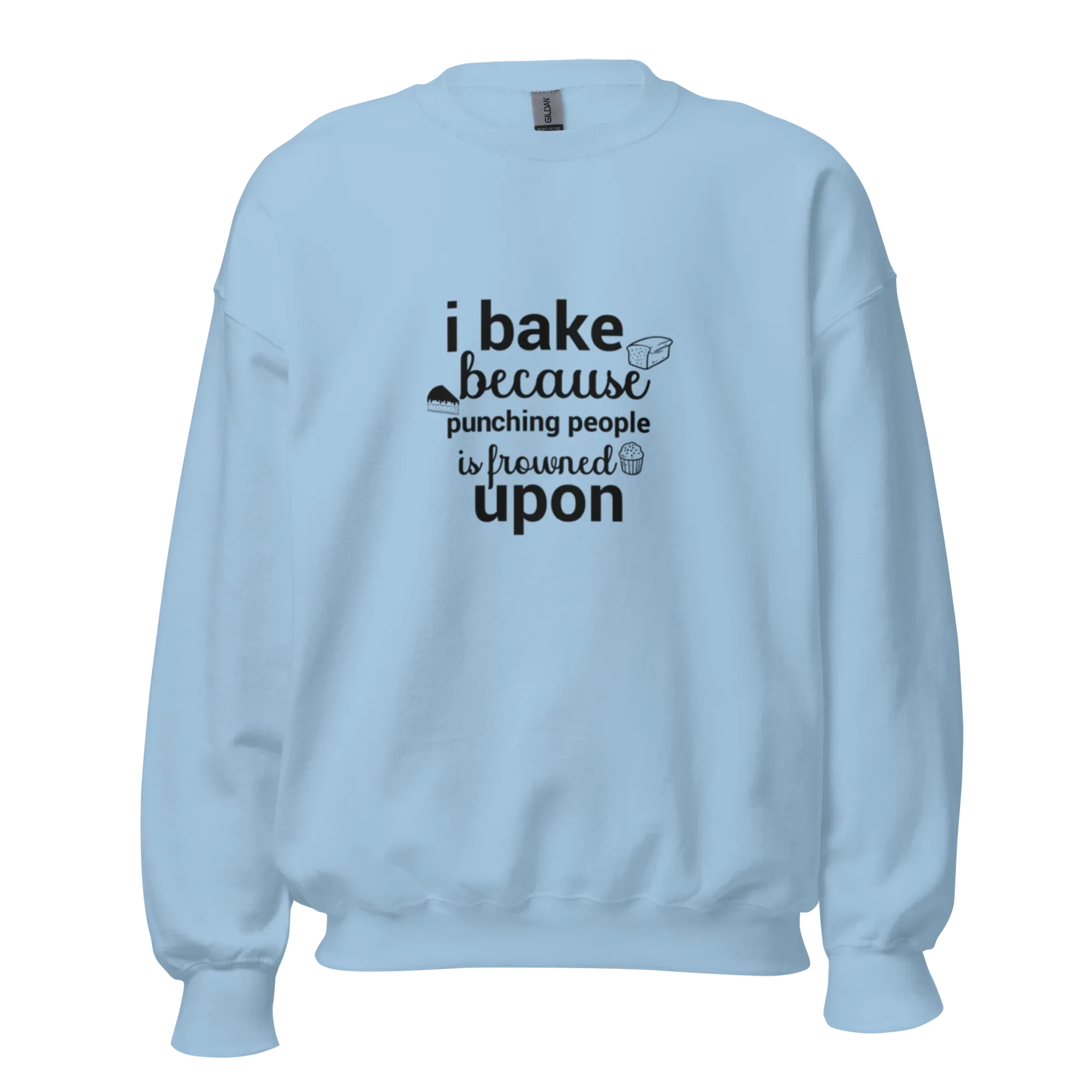 BAKE THERAPY men’s sweatshirt - Royal / S - Printoo Shop - 9286896_16870