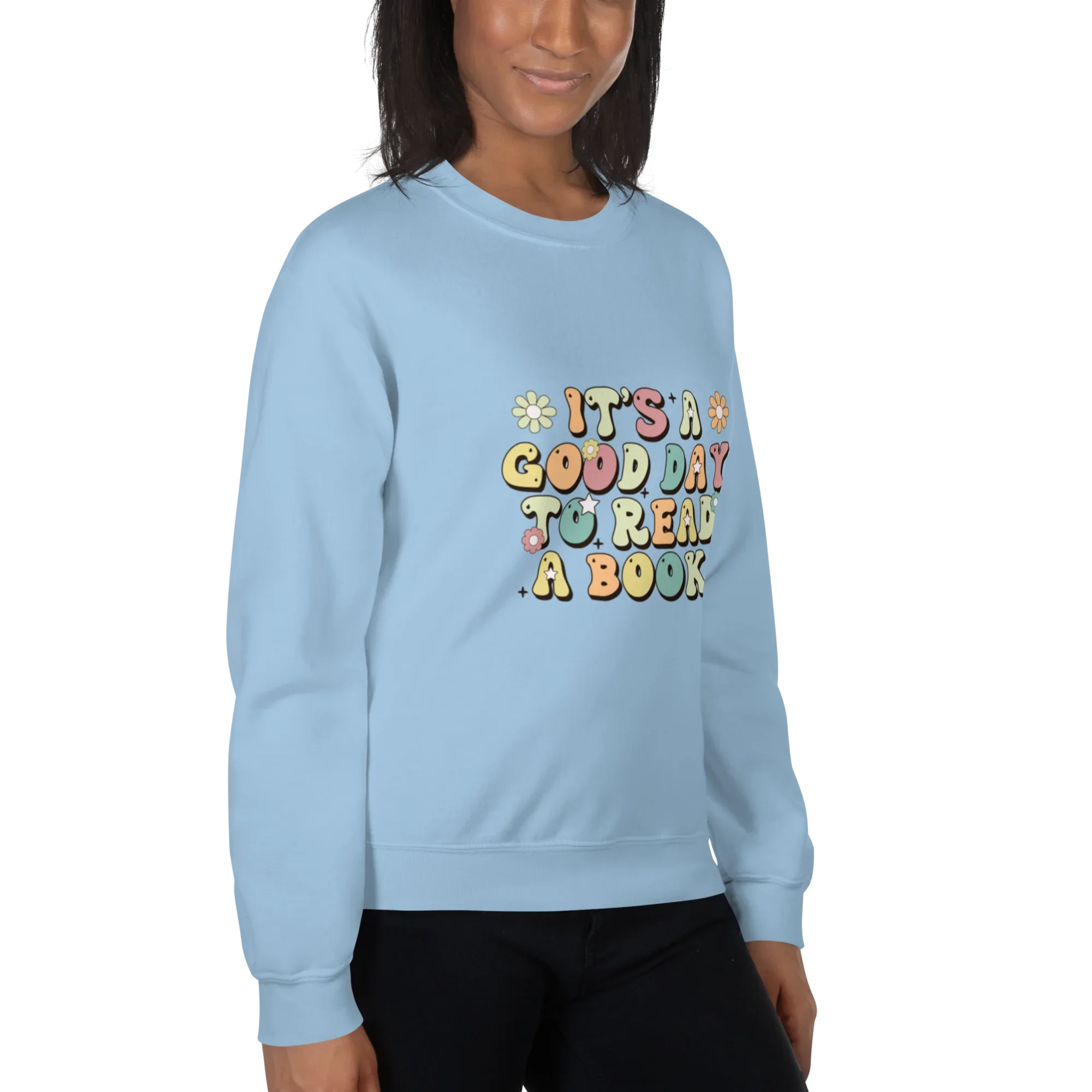 BOOK DAY women’s sweatshirt - Indigo Blue / S - Printoo Shop - 1132215_5466