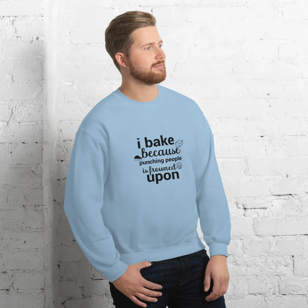 BAKE THERAPY men’s sweatshirt - Royal / S - Printoo Shop - 9286896_16870