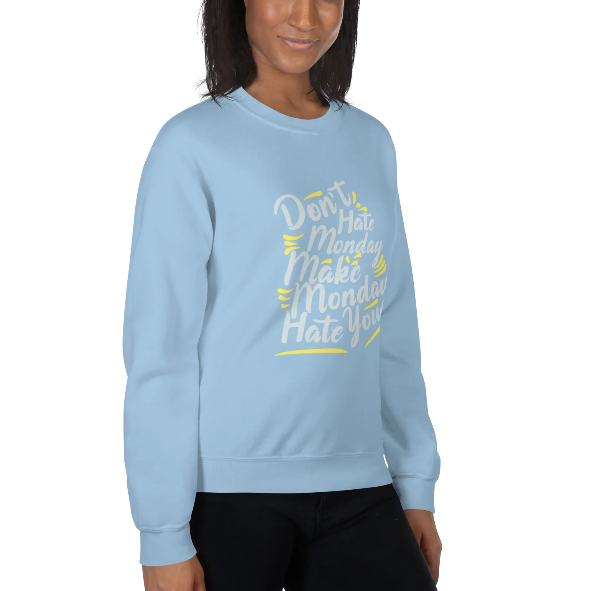 MONDAY REBEL women’s sweatshirt - Red / S - Printoo Shop - 8572608_5442