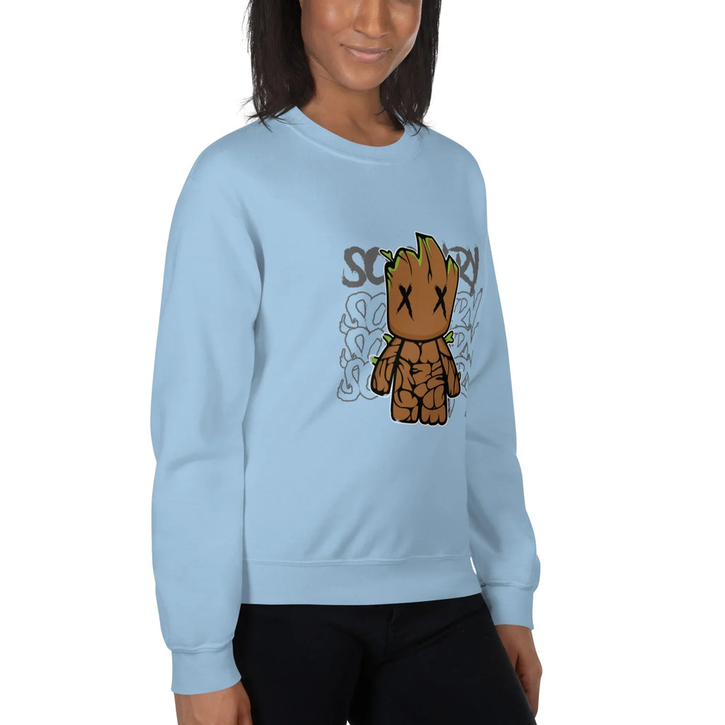 MYSTIC WOODEN GUARDIAN women’s sweatshirt - Light Blue / S - Printoo Shop - 8289018_7860