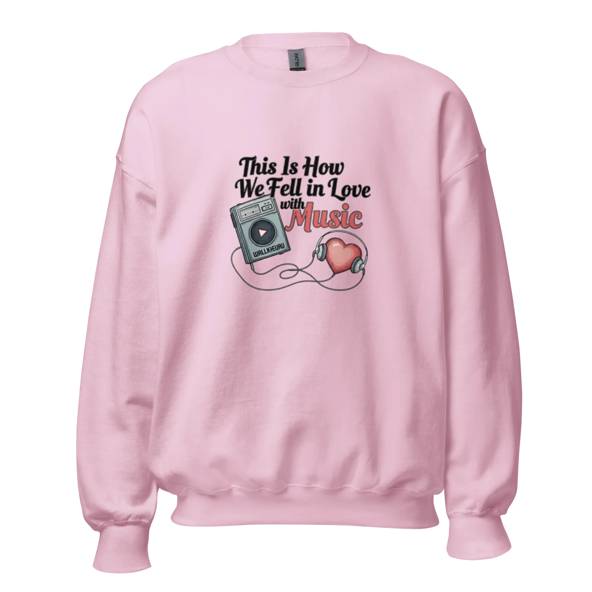 Cassette Love women’s sweatshirt - Carolina Blue / S - Printoo Shop - 4976005_20594