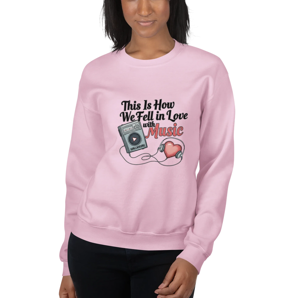 Cassette Love women’s sweatshirt - Carolina Blue / S - Printoo Shop - 4976005_20594