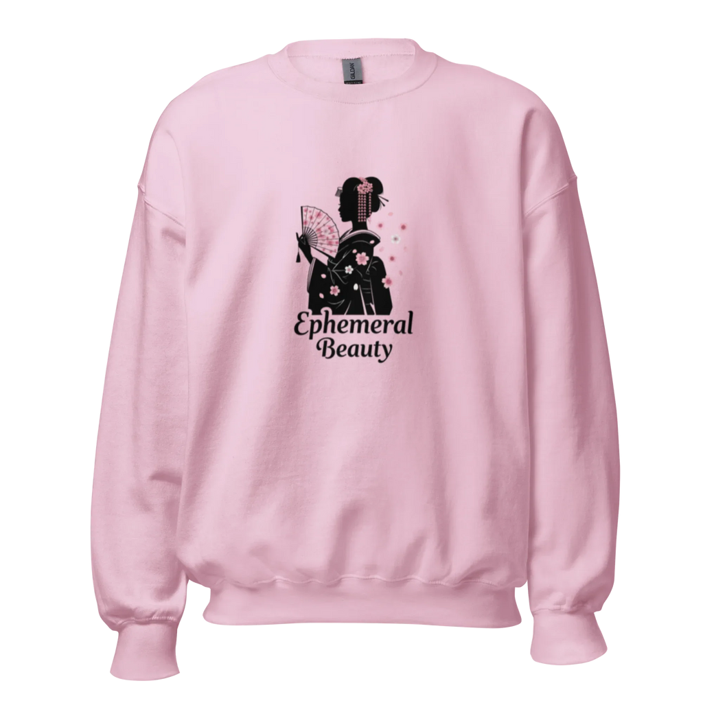 Cherry Blossom Geisha women’s sweatshirt - Light Blue / S - Printoo Shop - 7275371_7860