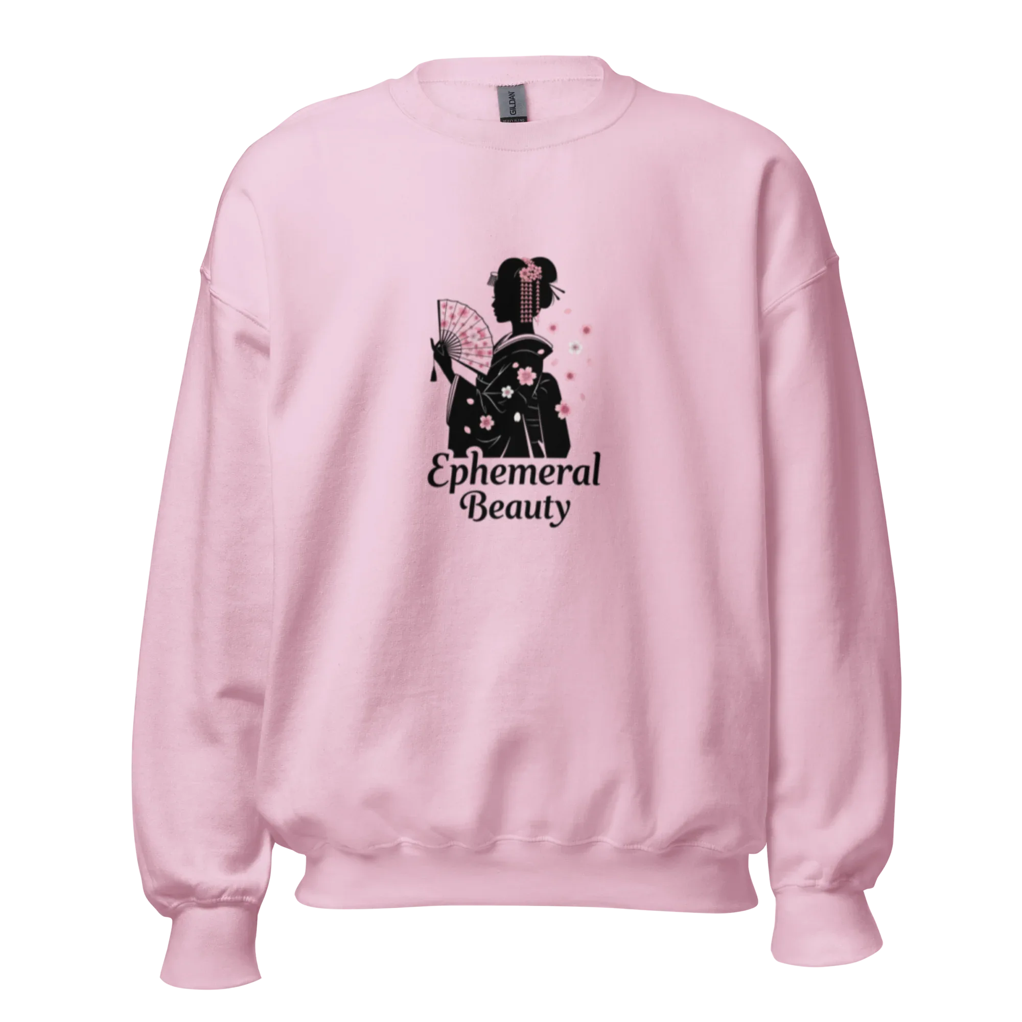 Cherry Blossom Geisha women’s sweatshirt - Light Blue / S - Printoo Shop - 7275371_7860