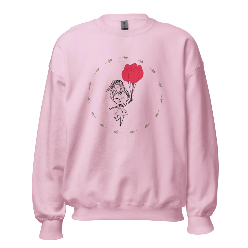 HEART BALLOONS women’s sweatshirt - Carolina Blue / S - Printoo Shop - 8002349_20594