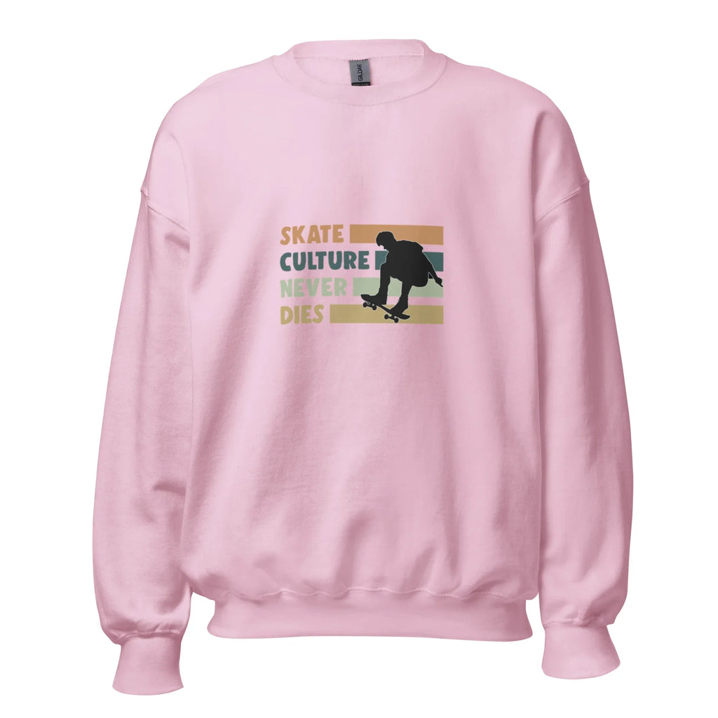 SKATE CULTURE NEVER DIES women's sweatshirt - Red / S - Printoo Shop - 8396187_5442