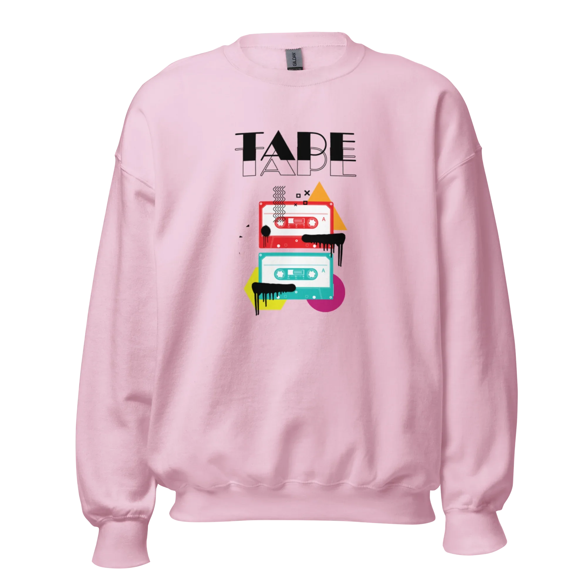 RETRO VIBE TAPE ART women’s sweatshirt - Orange / S - Printoo Shop - 7415330_22650