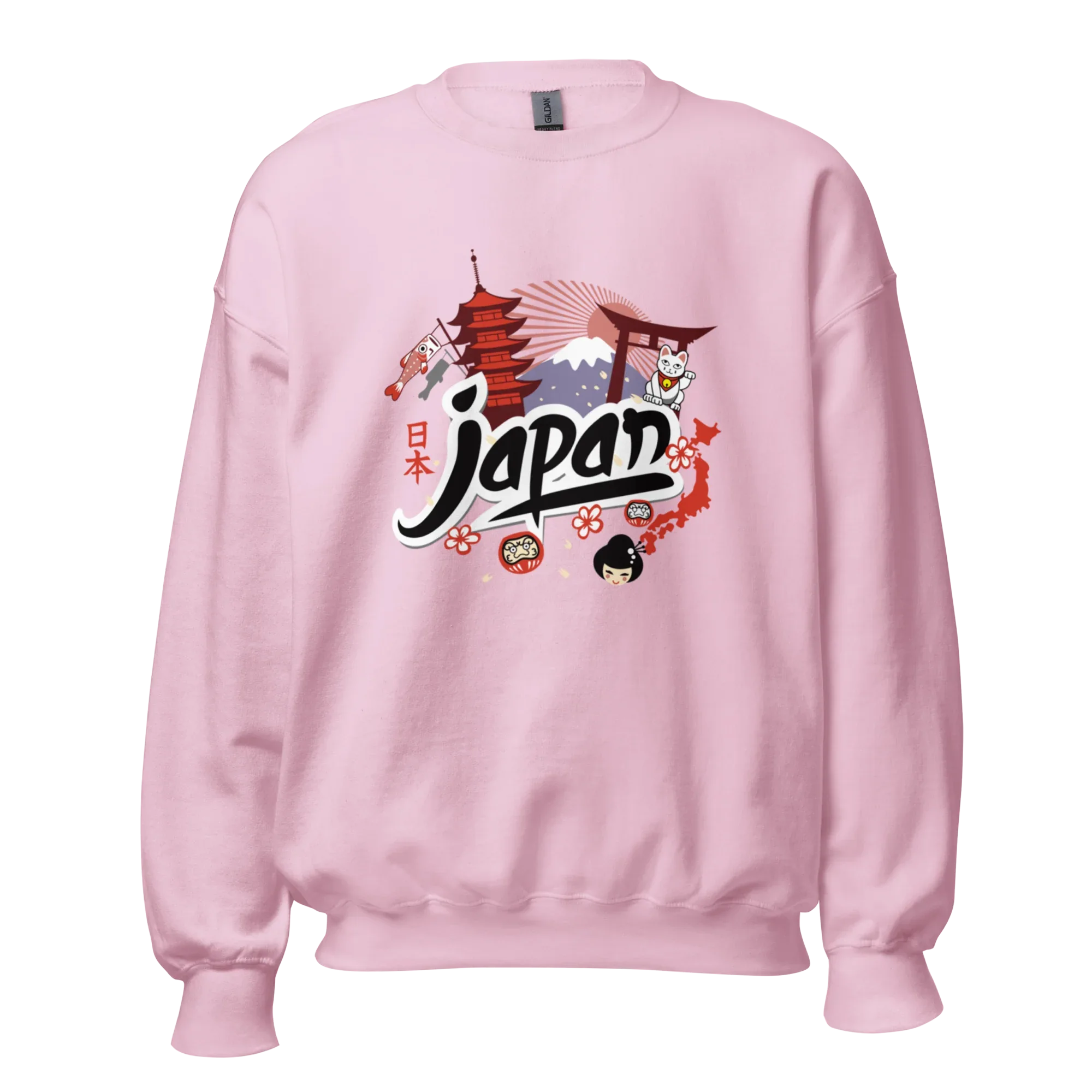 JAPAN HERITAGE ART women’s sweatshirt - Red / S - Printoo Shop - 8859988_5442