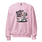 TOTALLY CHILL SKELETON women’s sweatshirt - Red / S - Printoo Shop - 8250383_5442