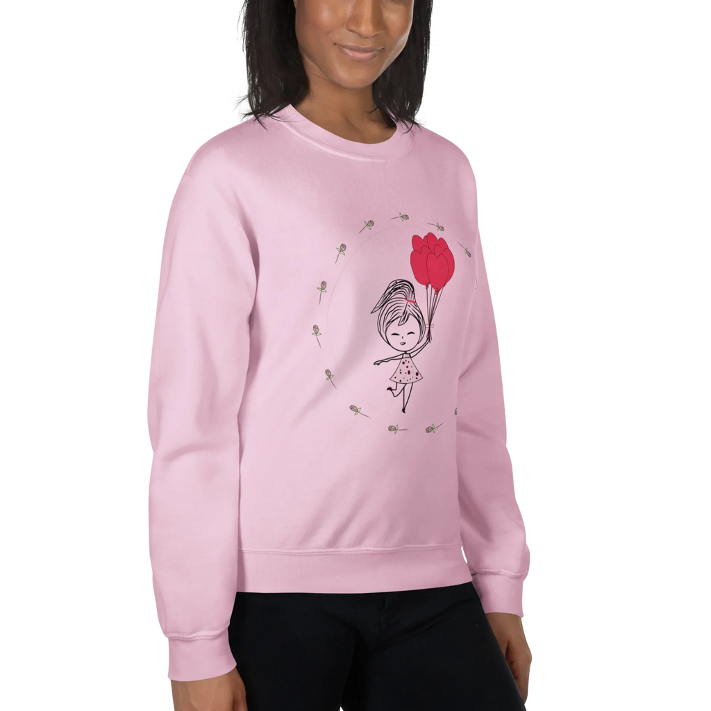 HEART BALLOONS women’s sweatshirt - Carolina Blue / S - Printoo Shop - 8002349_20594