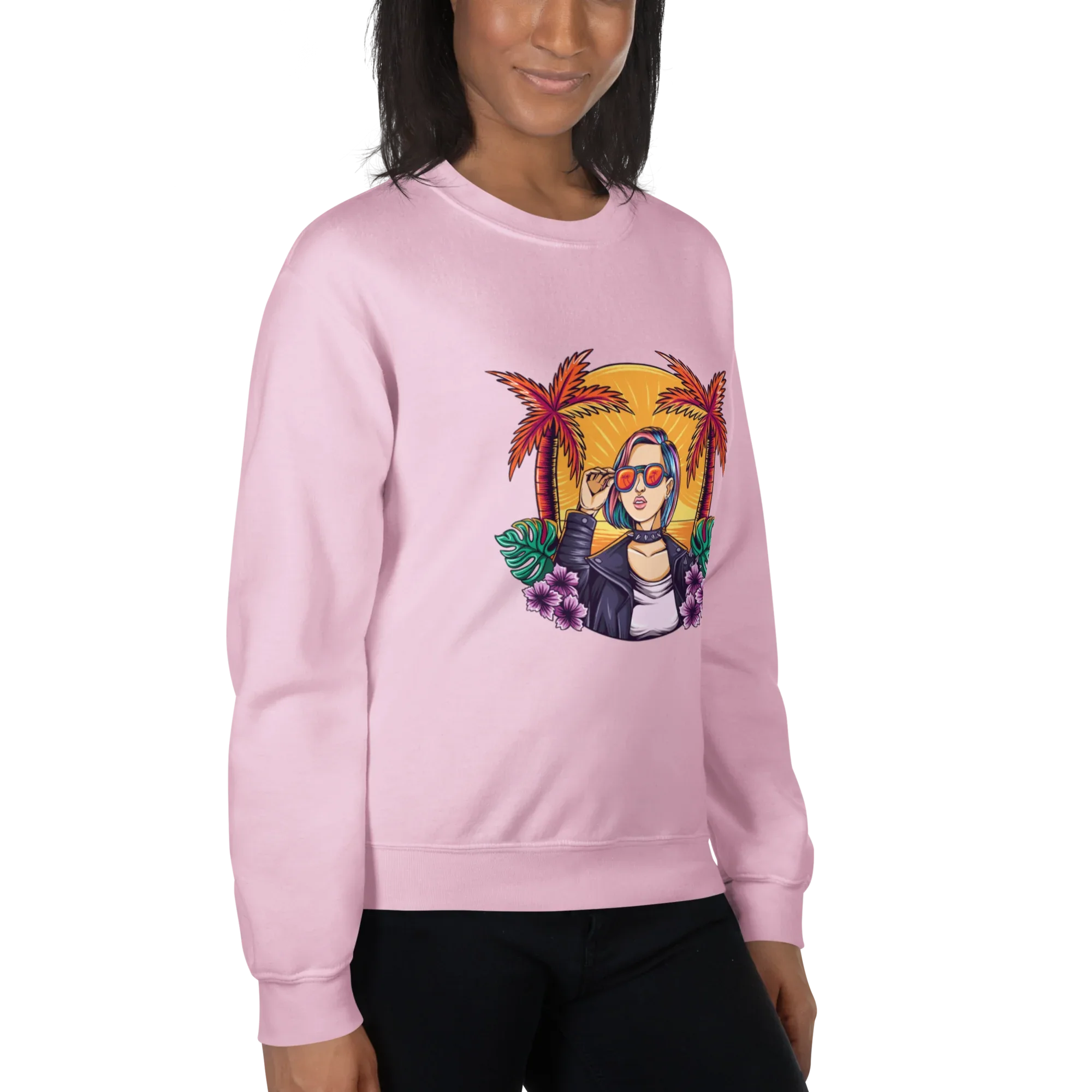 RELAXED COOL women’s sweatshirt - Black / S - Printoo Shop - 7762924_5434