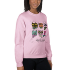 HIPSTER CATS women’s sweatshirt - Red / S - Printoo Shop - 7466621_5442