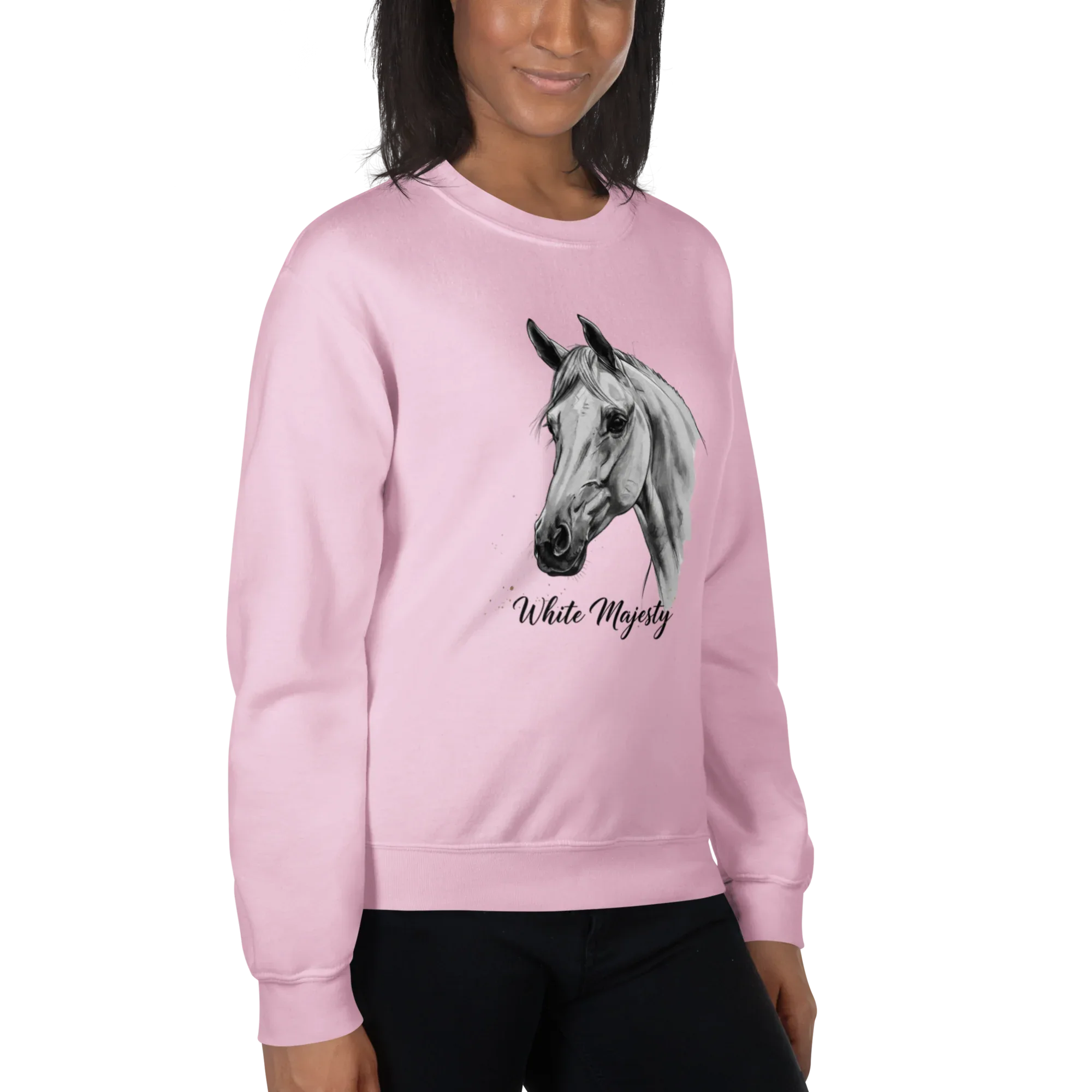 WHITE MAJESTY women’s sweatshirt - Sport Grey / S - Printoo Shop - 6385432_5514