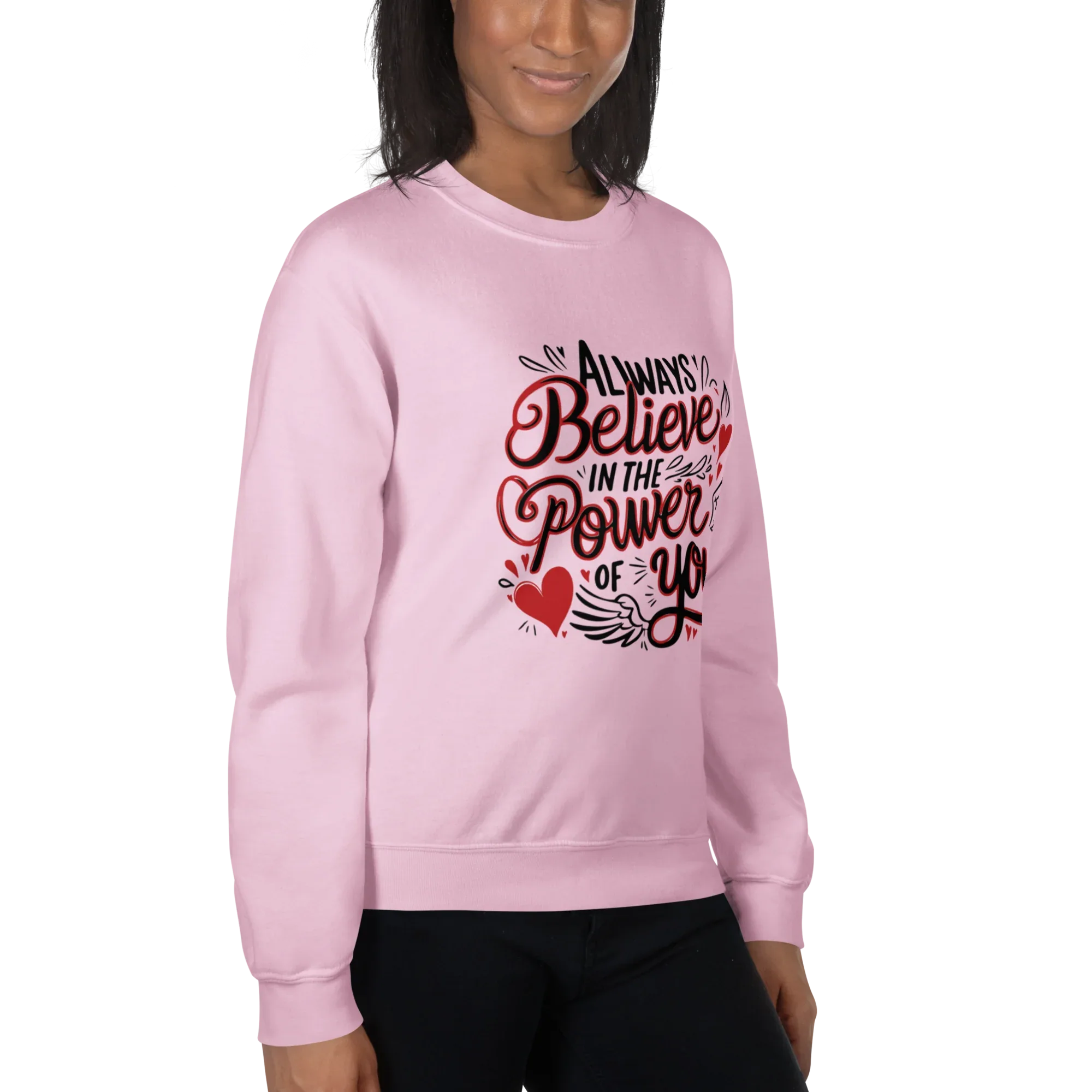 INNER POWER women’s sweatshirt - Military Green / S - Printoo Shop - 2071741_13005