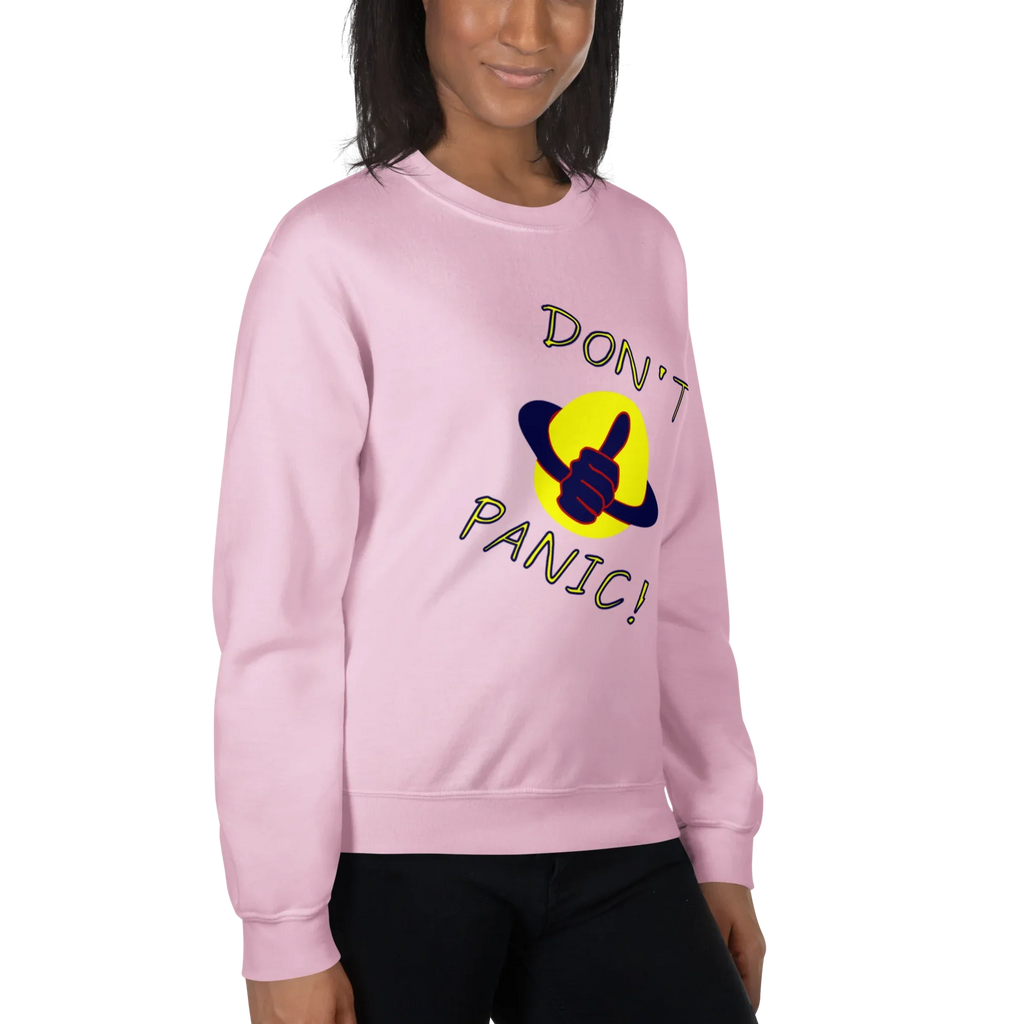 DON’T PANIC! women’s sweatshirt - Red / S - Printoo Shop - 8877909_5442