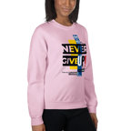 NEVER GIVE UP women’s sweatshirt - Sand / S - Printoo Shop - 5061087_16876