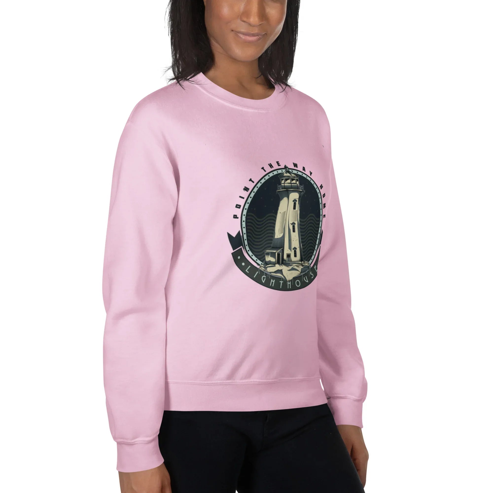 POINT THE WAY HOME women’s sweatshirt - Red / S - Printoo Shop - 4956098_5442