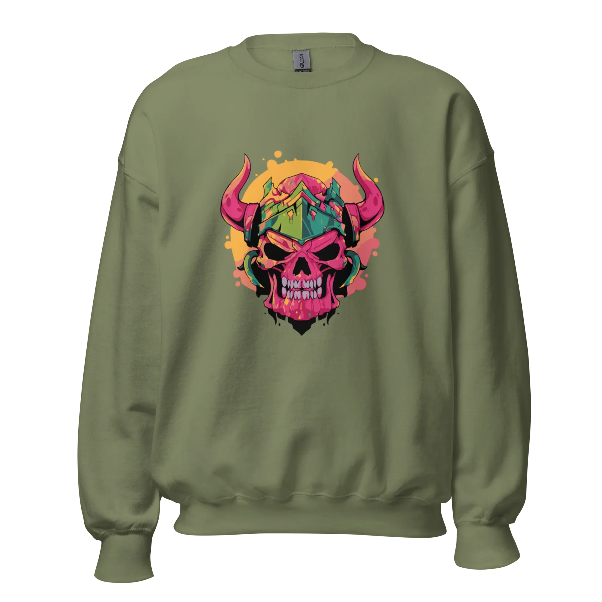 Vörös színű, S-es méretű, WAR SKULL HELMET férfi pulóver a Printoo Shop kínálatából - 9989450_5442