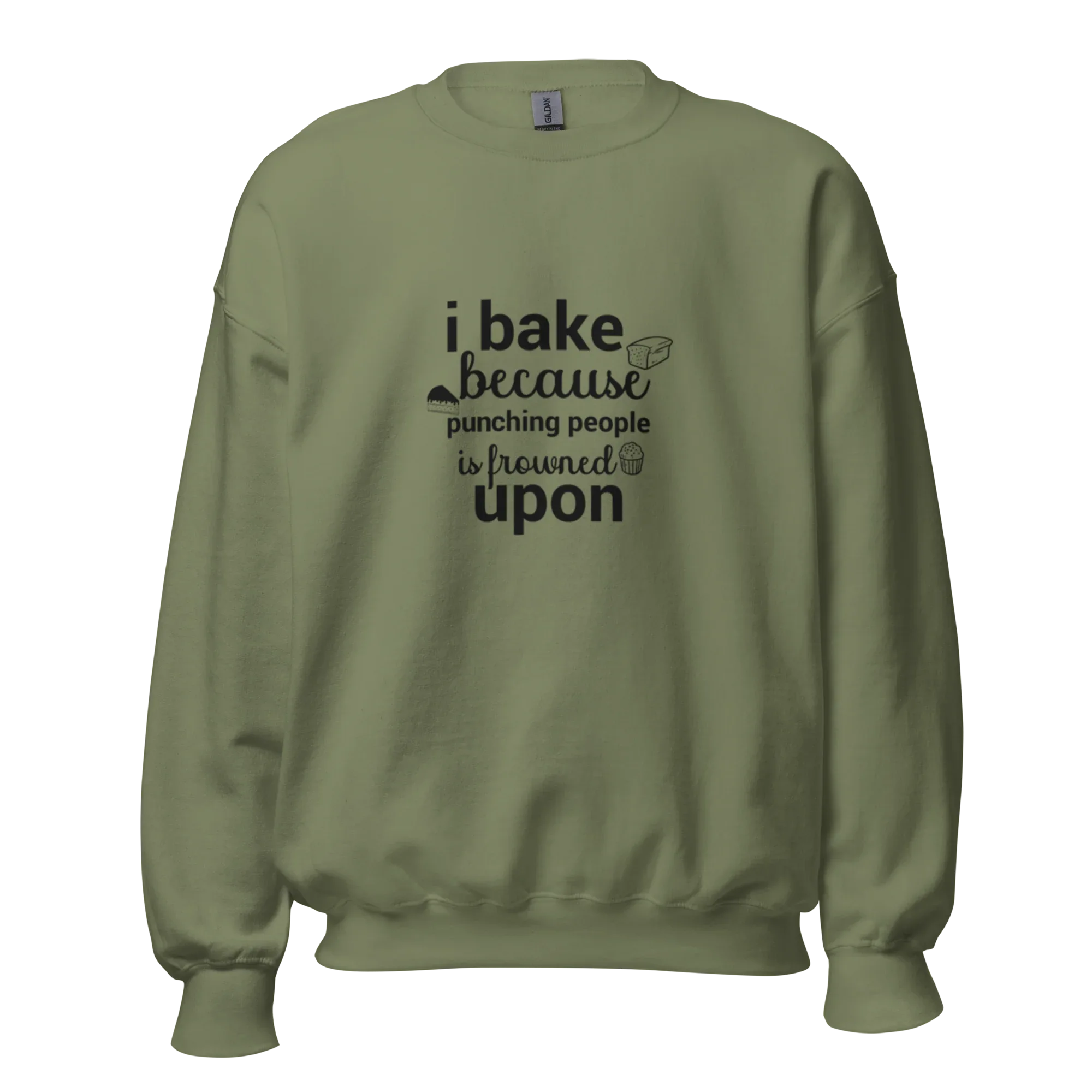 BAKE THERAPY men’s sweatshirt - Royal / S - Printoo Shop - 9286896_16870