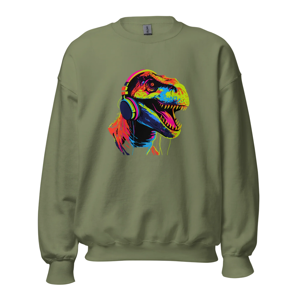 NEON REX women’s sweatshirt - Red / S - Printoo Shop - 5554406_5442