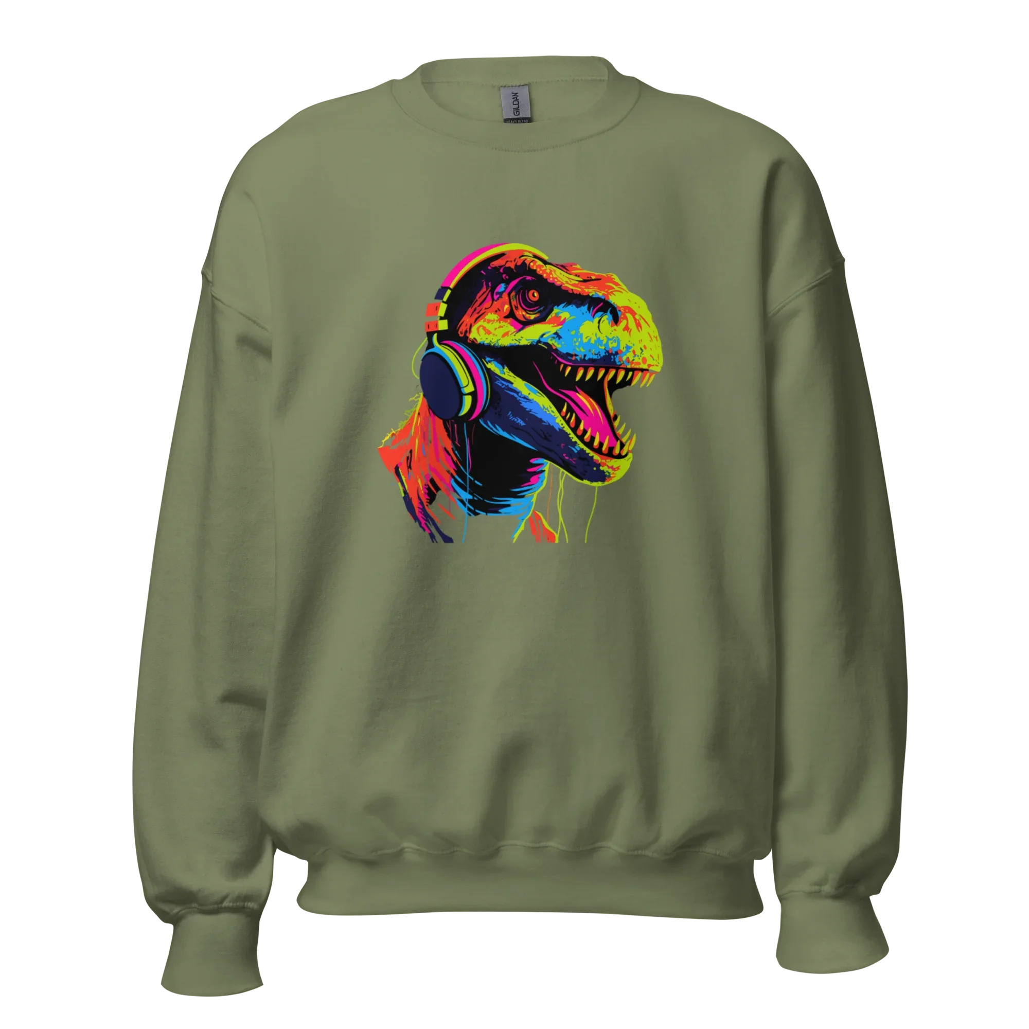 NEON REX women’s sweatshirt - Red / S - Printoo Shop - 5554406_5442