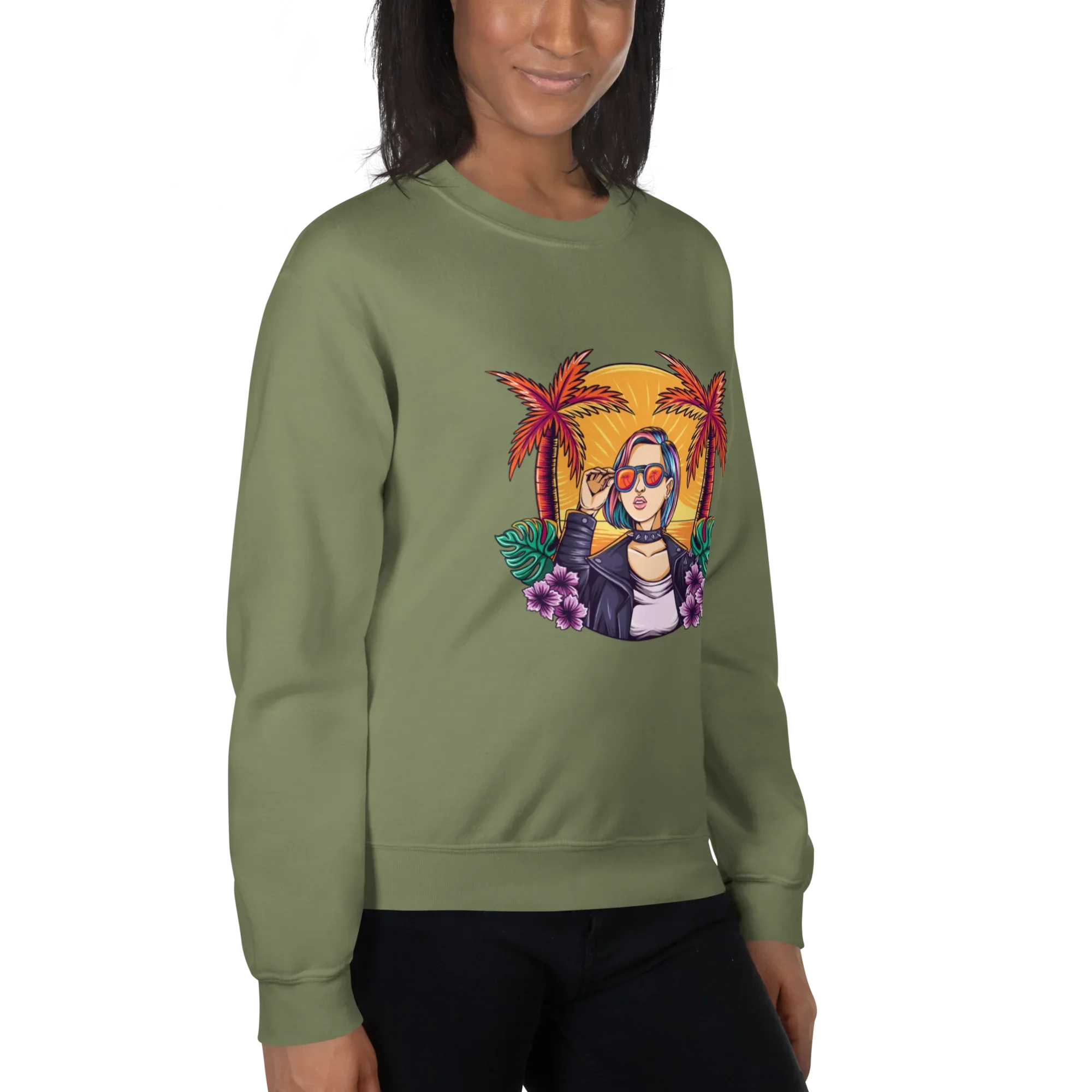 RELAXED COOL women’s sweatshirt - Black / S - Printoo Shop - 7762924_5434