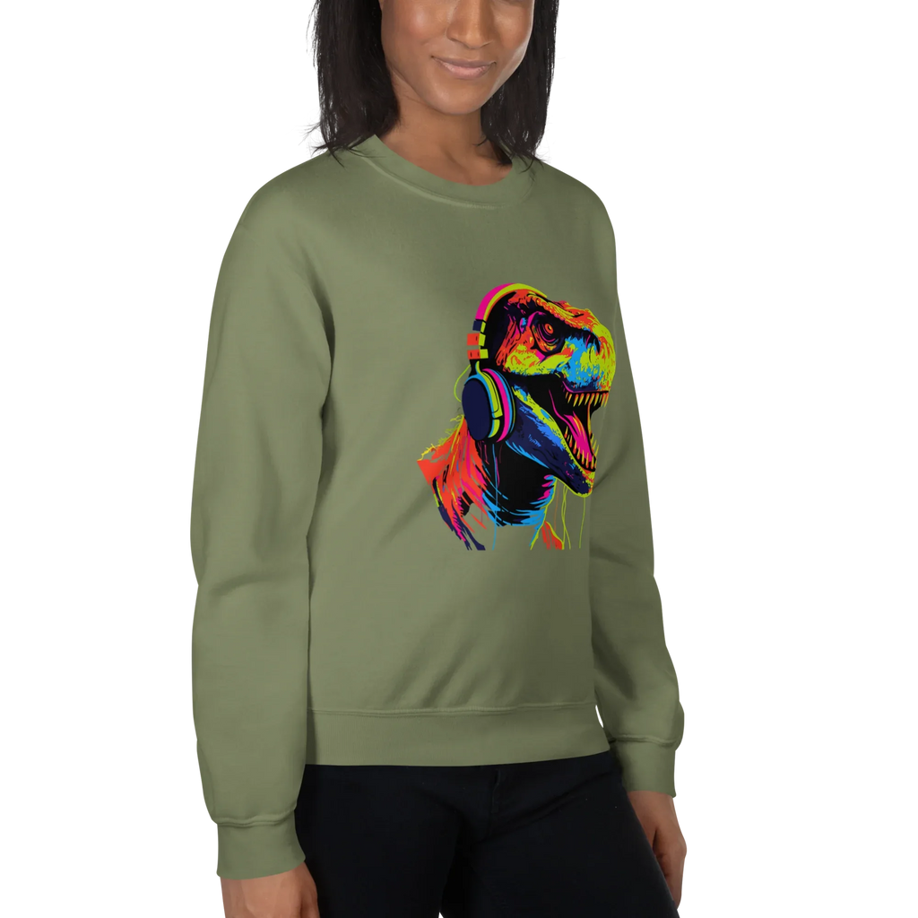 NEON REX women’s sweatshirt - Red / S - Printoo Shop - 5554406_5442