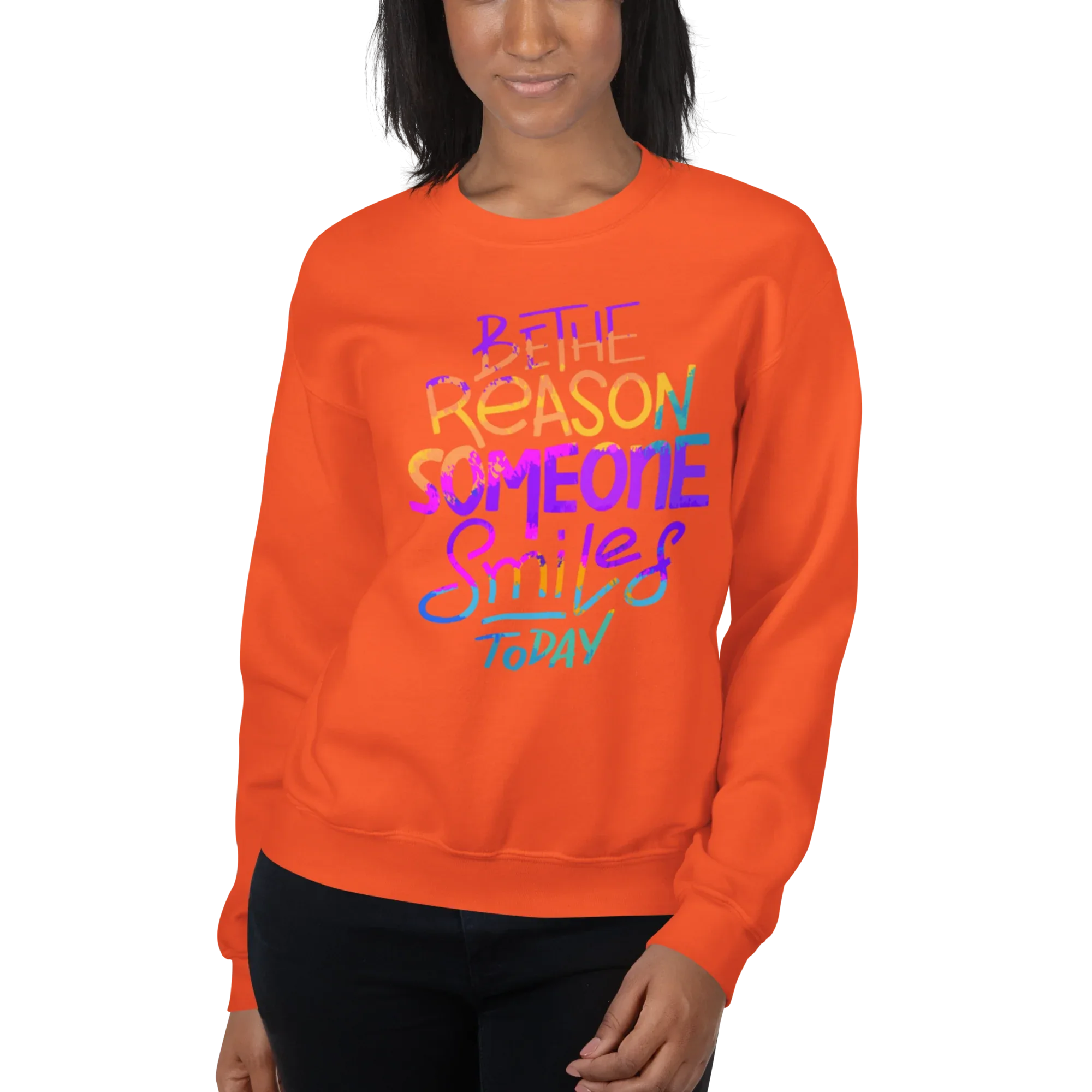 SMILE REASON women’s sweatshirt - Red / S - Printoo Shop - 9484834_5442