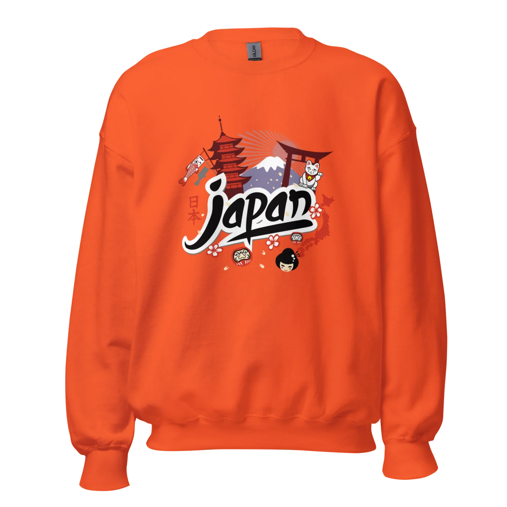 JAPAN HERITAGE ART women’s sweatshirt - Red / S - Printoo Shop - 8859988_5442