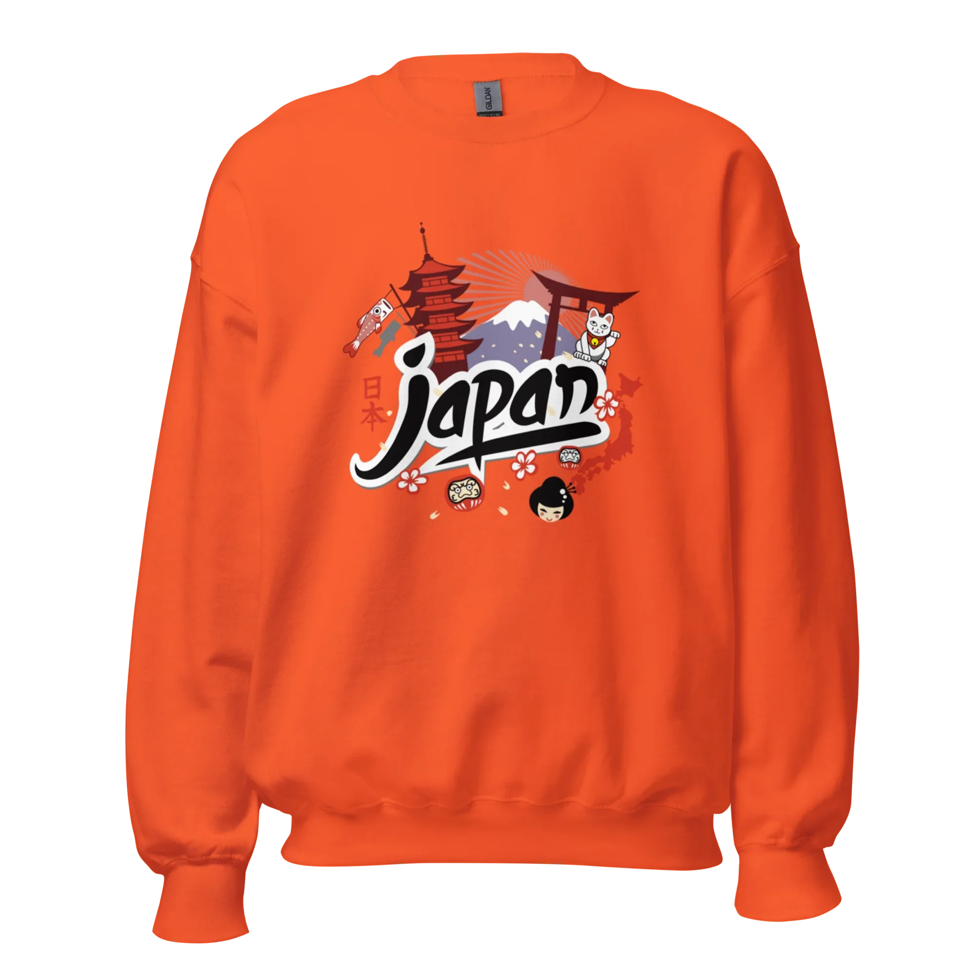 JAPAN HERITAGE ART women’s sweatshirt - Red / S - Printoo Shop - 8859988_5442